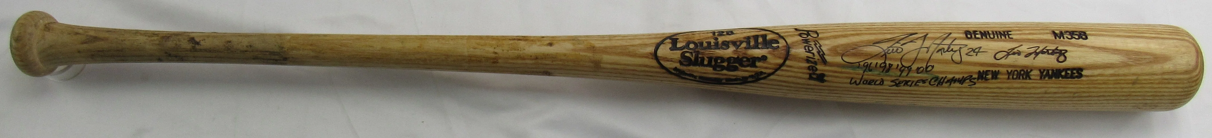 Tino Martinez Louisville Slugger M358 Game Used Signed Auto Baseball Bat w/ World Series Insc