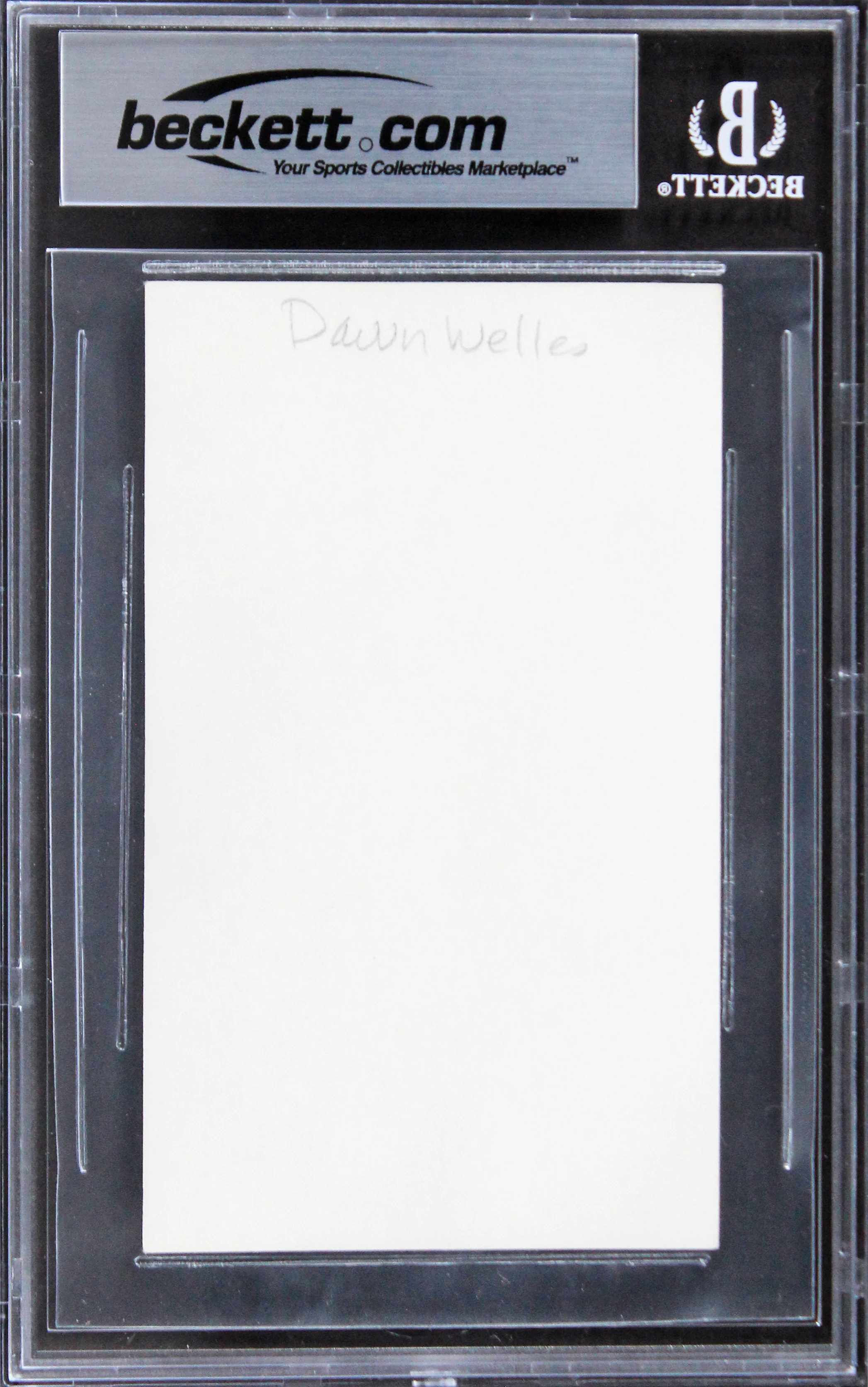 Dawn Wells Gilligan's Island Authentic Signed 3x5 Index Card BAS Slabbed 1 - Image 3