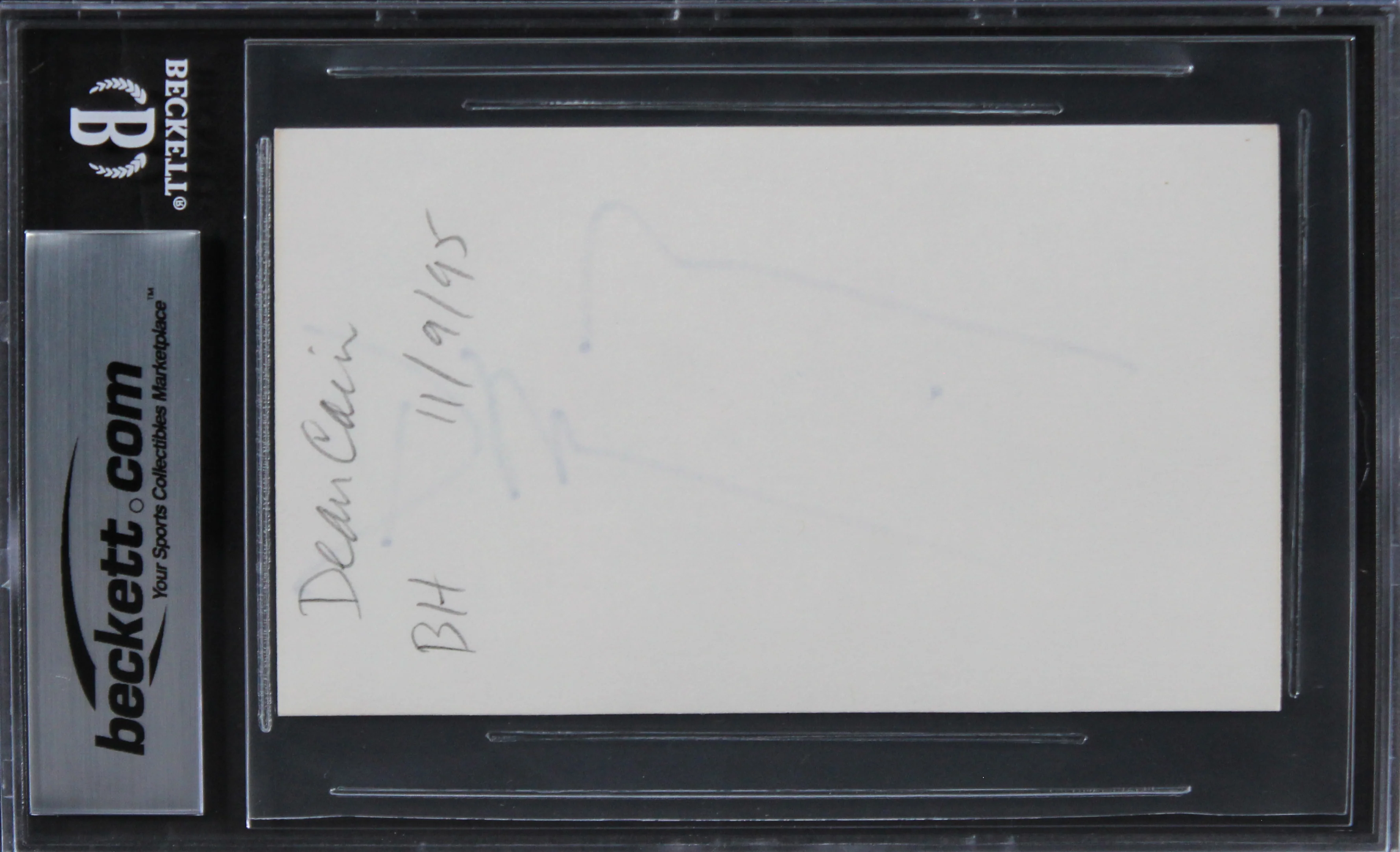 Dean Cain The New Adventures of Superman Signed 3x5 Index Card BAS Slabbed 2 - Image 3