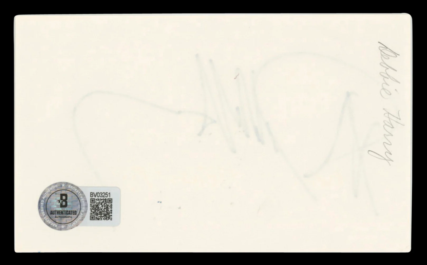 Debbie Harry Blondie Authentic Signed 3x5 Index Card Autographed BAS #BV03251 - Image 3