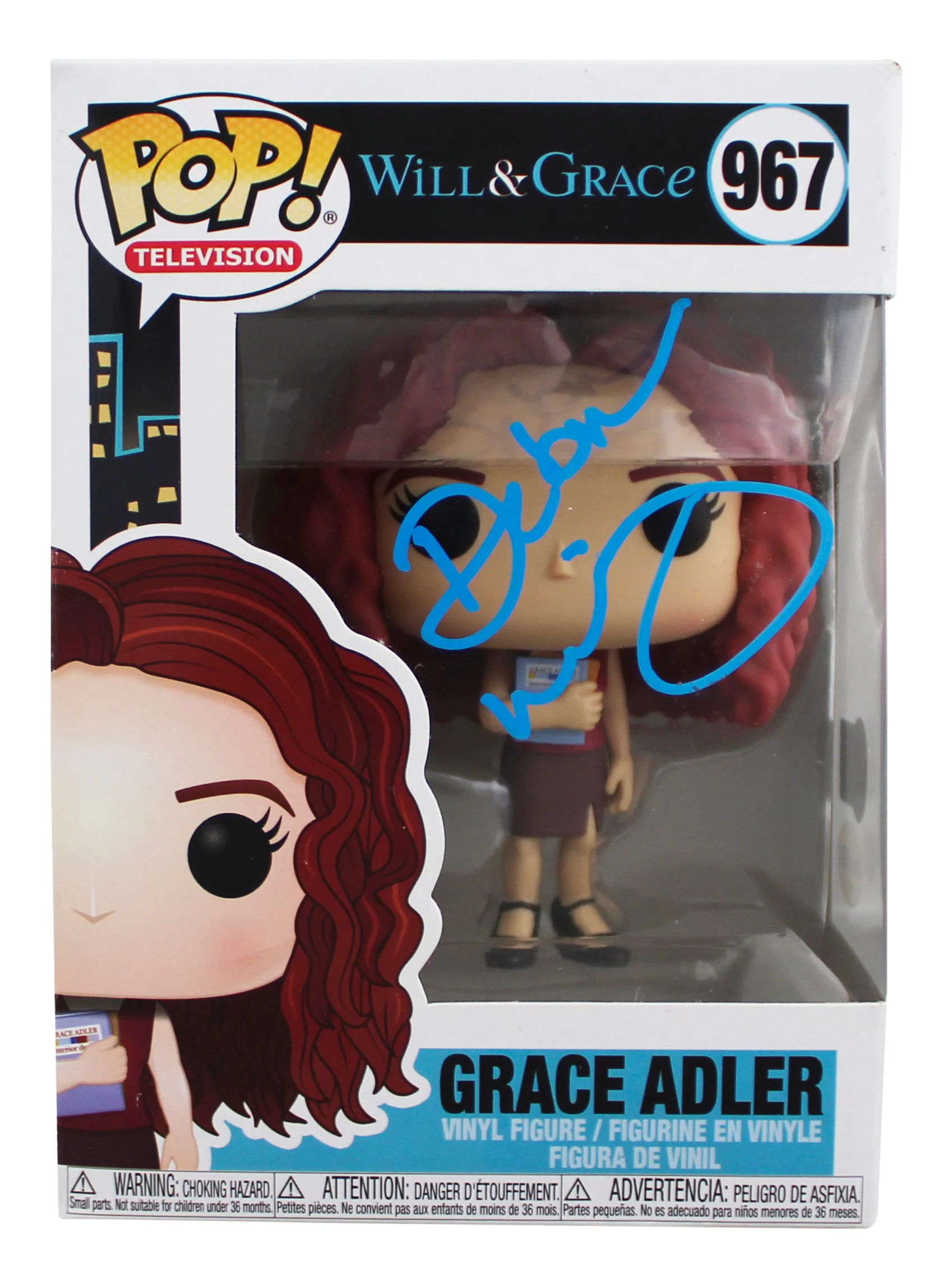 Debra Messing Will & Grace Signed Grace Adler #967 Funko Pop Figure BAS #BW89034 - Image 2