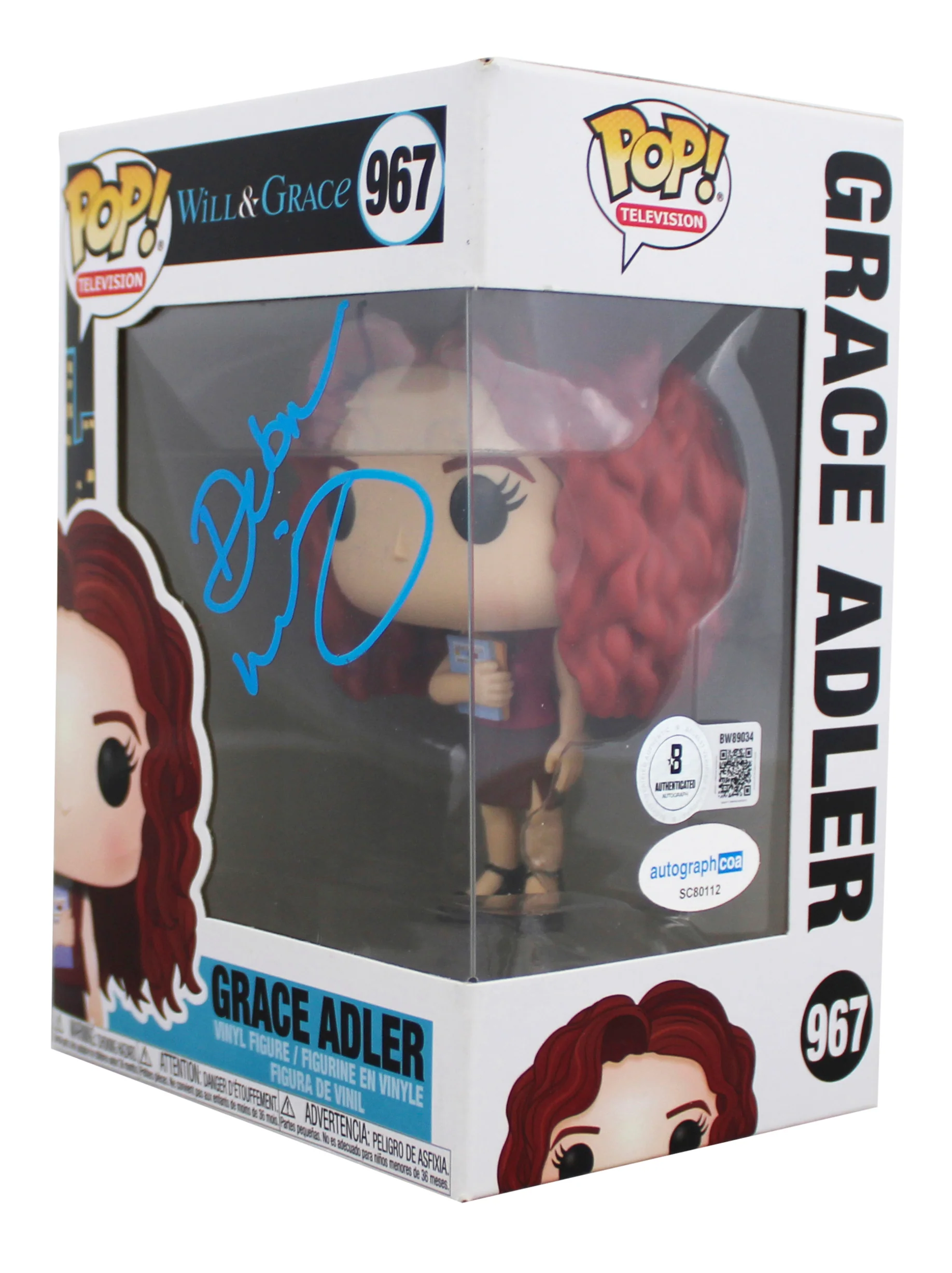Debra Messing Will & Grace Signed Grace Adler #967 Funko Pop Figure BAS #BW89034 - Image 3