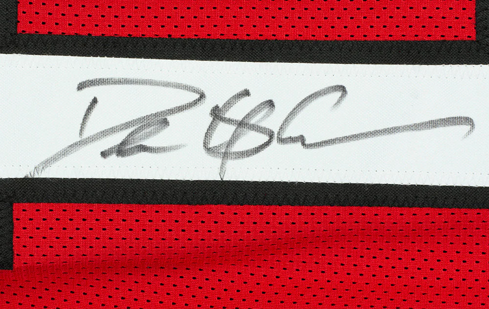 Deion Sanders Signed Custom Red Pro Style Football Jersey BAS ITP - Image 2
