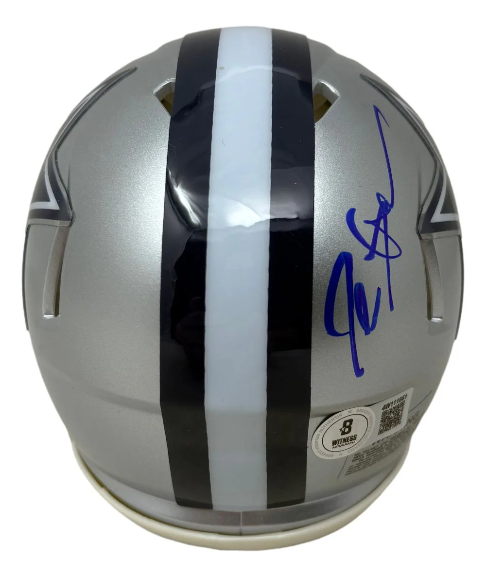 Deion Sanders Signed Dallas Cowboys Mini Speed Helmet BAS - Image 2