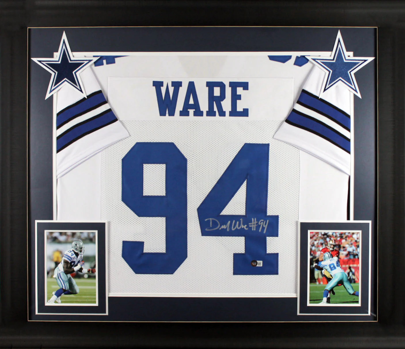 DeMarcus Ware Authentic Signed White Pro Style Framed Jersey BAS Witnessed - Image 2