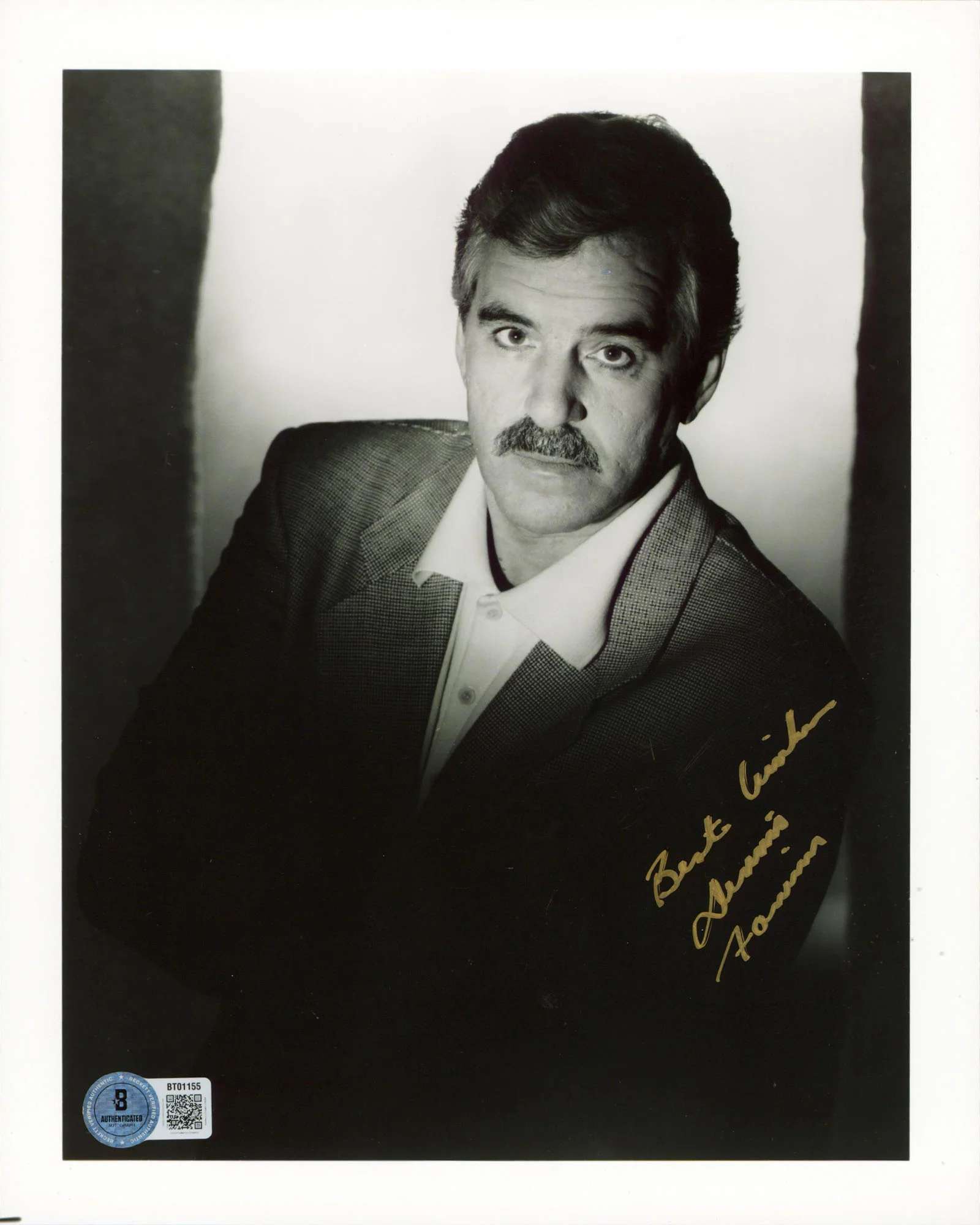 Dennis Farina Law & Order "Best Wishes" Authentic Signed 8x10 Photo BAS #BT01155 - Image 2