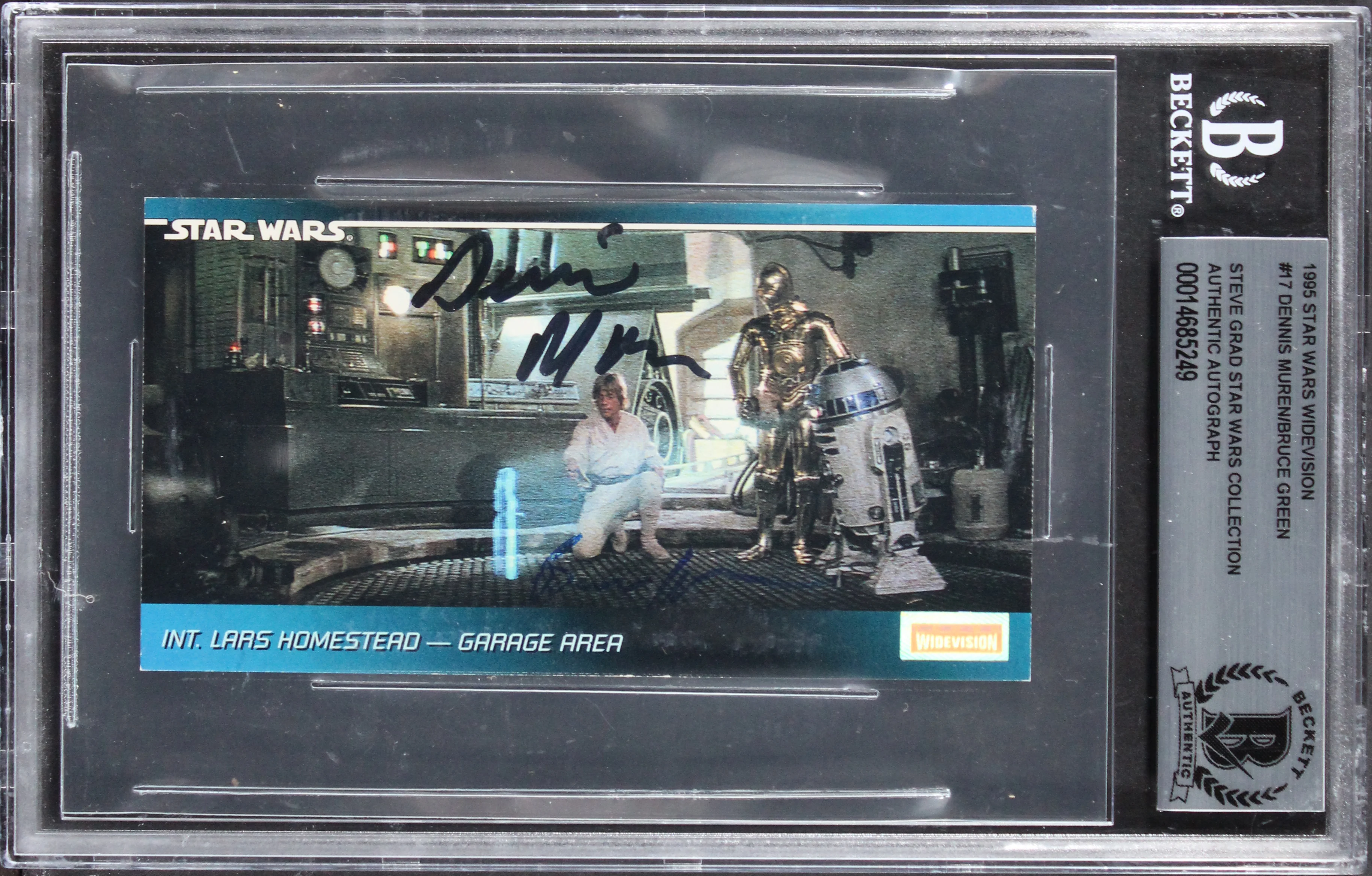 Dennis Muren & Bruce Green Signed 1995 Star Wars Widevision #17 Card BAS Slabbed - Image 2