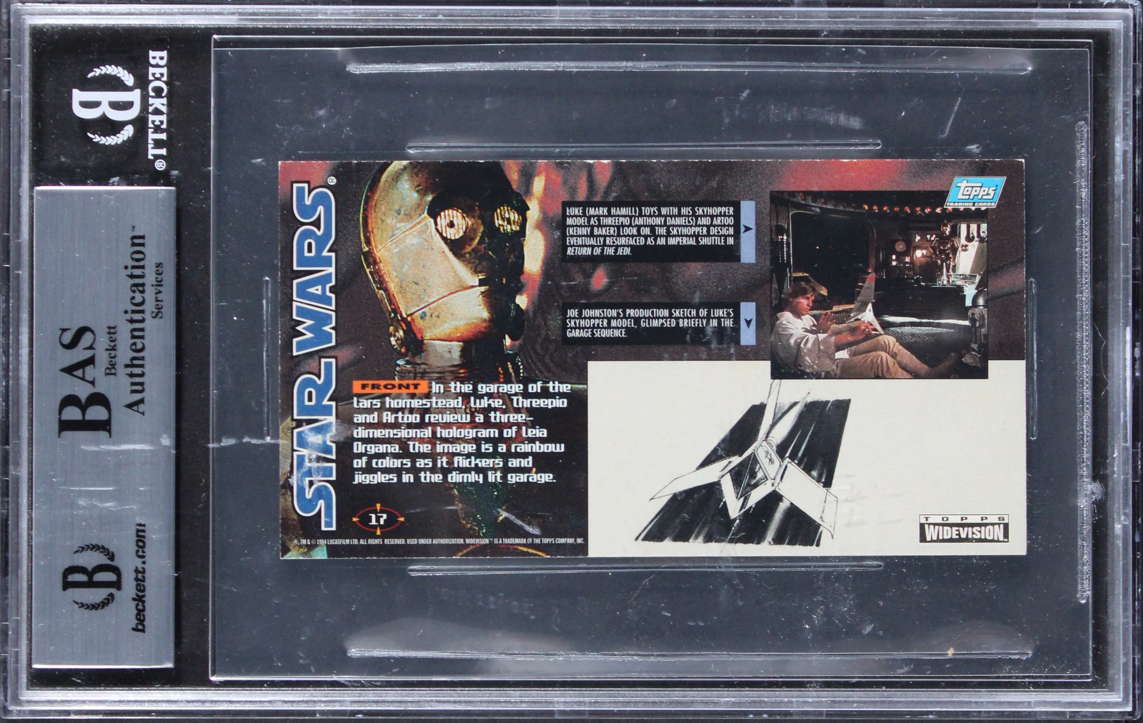 Dennis Muren & Bruce Green Signed 1995 Star Wars Widevision #17 Card BAS Slabbed - Image 3