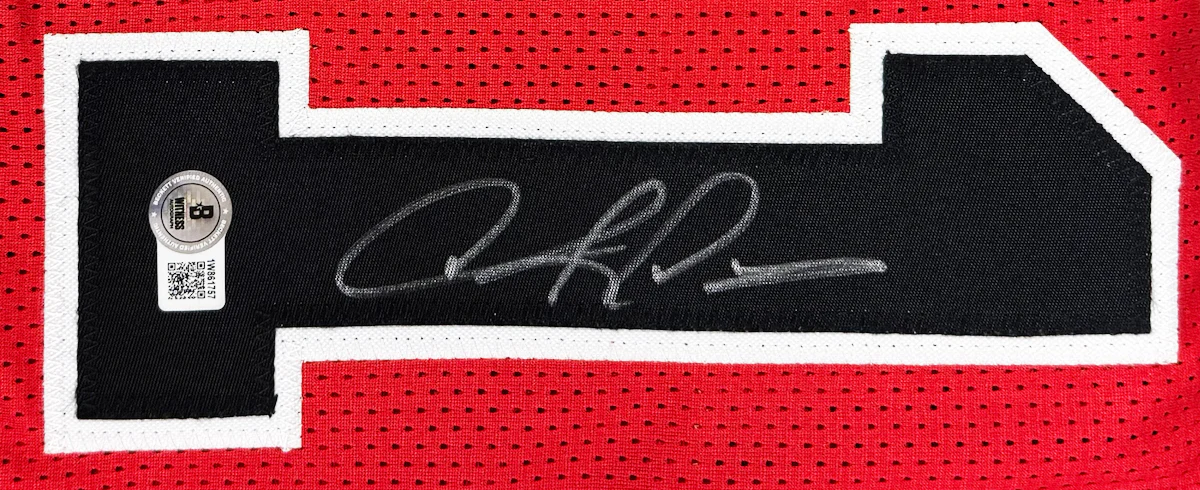 Dennis Rodman Authentic Signed Red Pro Style Jersey Autographed BAS Witnessed 2 - Image 3