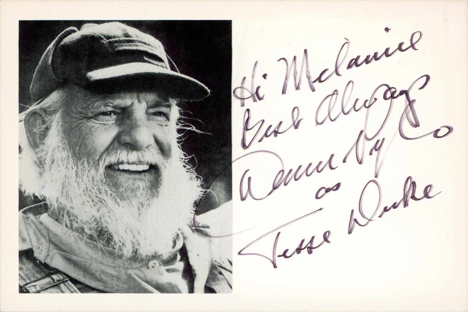 Denver Pyle The Dukes Of Hazzard "Best Always" Signed 4x6 Photo BAS #BS29274 - Image 2