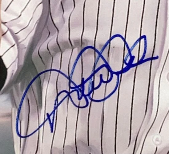 Derek Jeter Signed Framed 24x28 New York Yankees Canvas BAS - Image 2