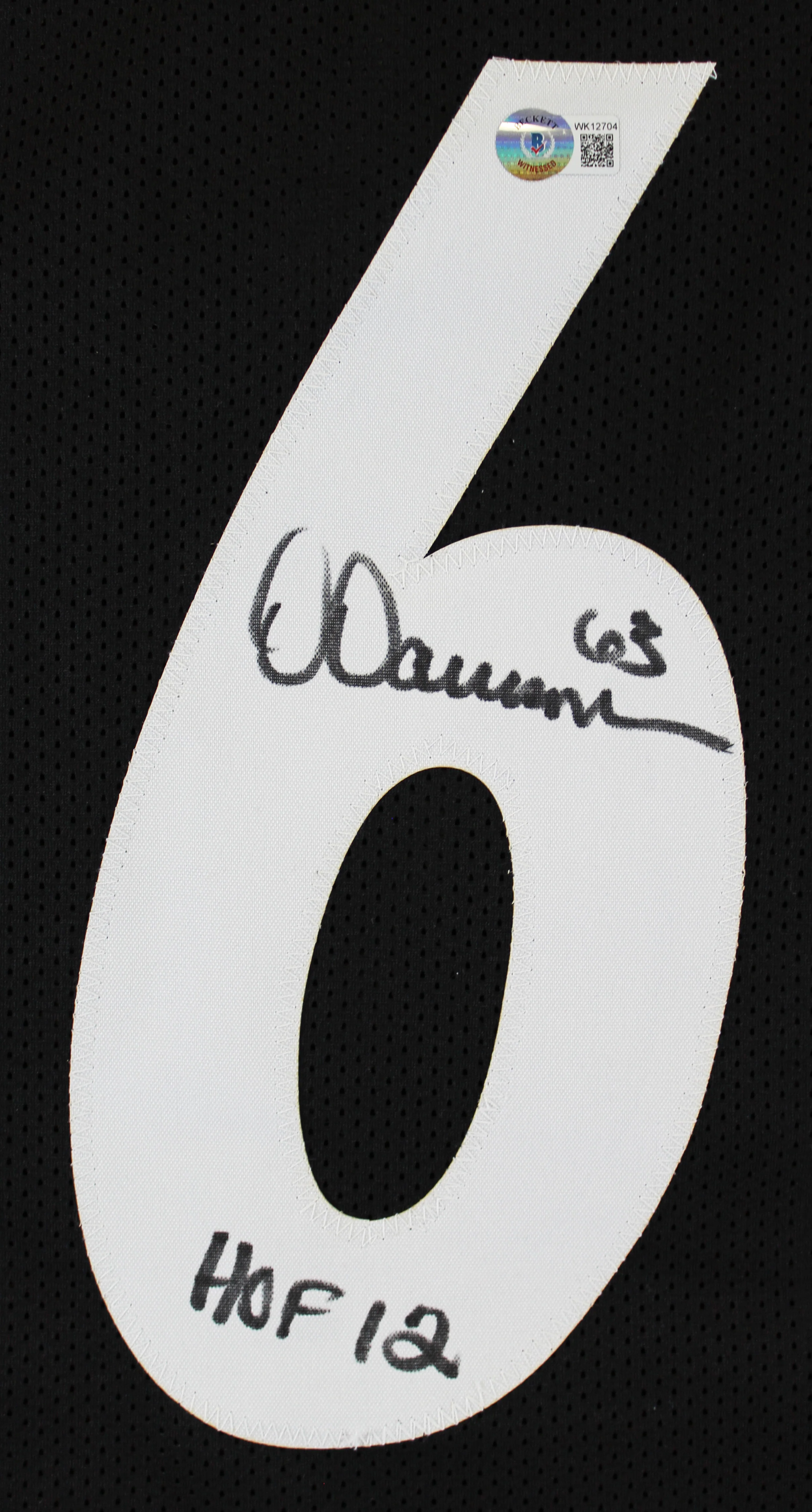 Dermontti Dawson "HOF 12" Authentic Signed Black Pro Style Jersey BAS Witnessed - Image 3