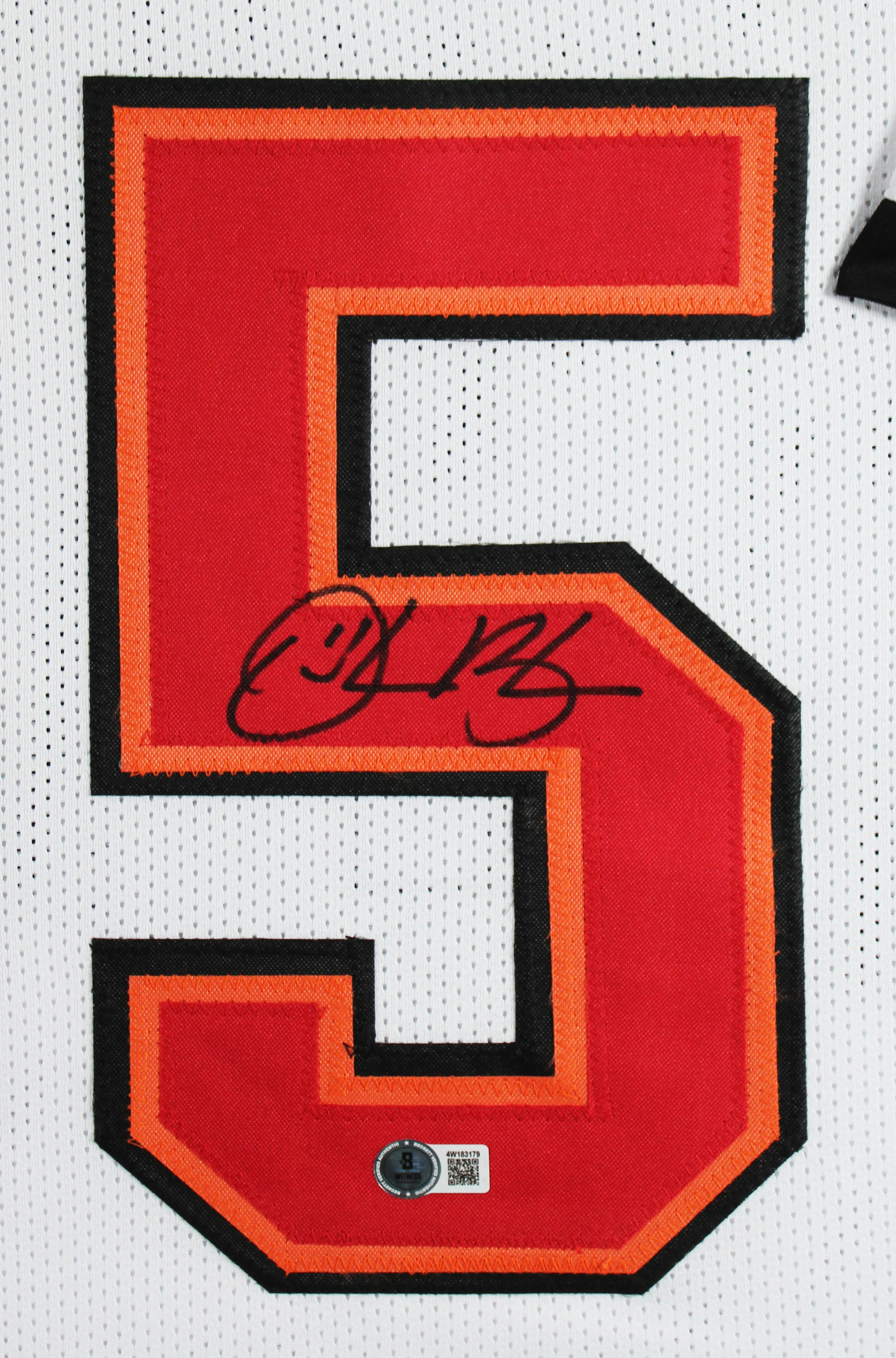 Derrick Brooks Authentic Signed White Pro Style Framed Jersey BAS Witnessed - Image 3