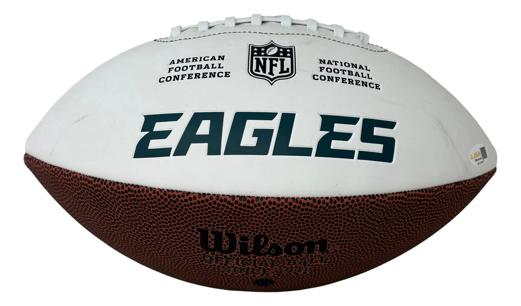 DeSean Jackson Michael Vick Signed Philadelphia Eagles Logo Football JSA QR - Image 2