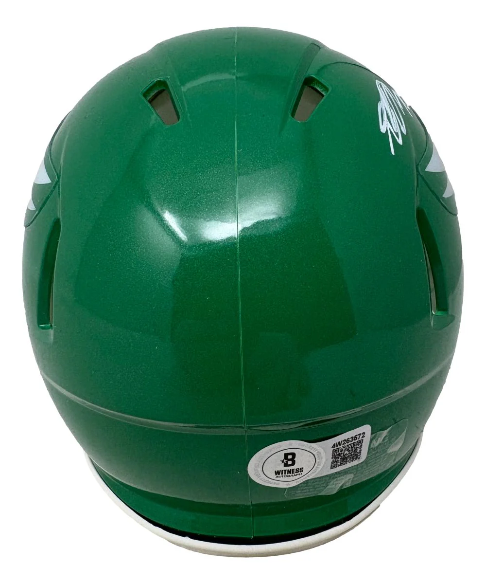 DeSean Jackson Signed Philadelphia Eagles Kelly Green Mini Speed Helmet BAS ITP - Image 2