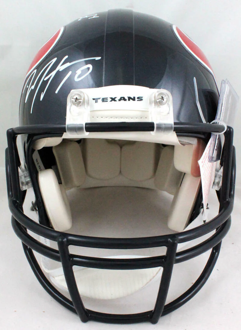 Watson & Hopkins Autographed Texans F/S Proline Helmet - JSA W Auth *White - Image 4