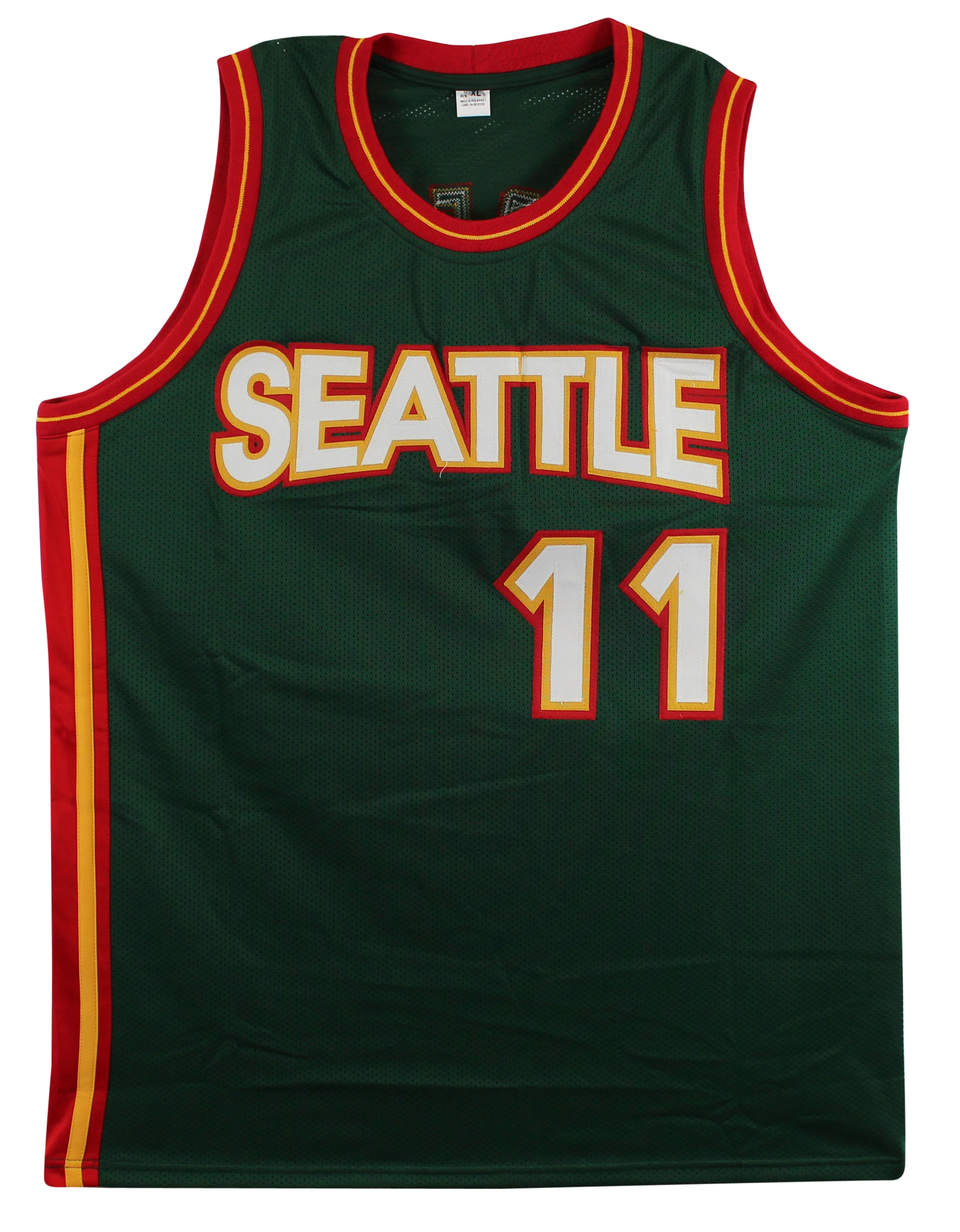 Detlef Schrempf Authentic Signed Green Pro Style Jersey BAS Witnessed - Image 4