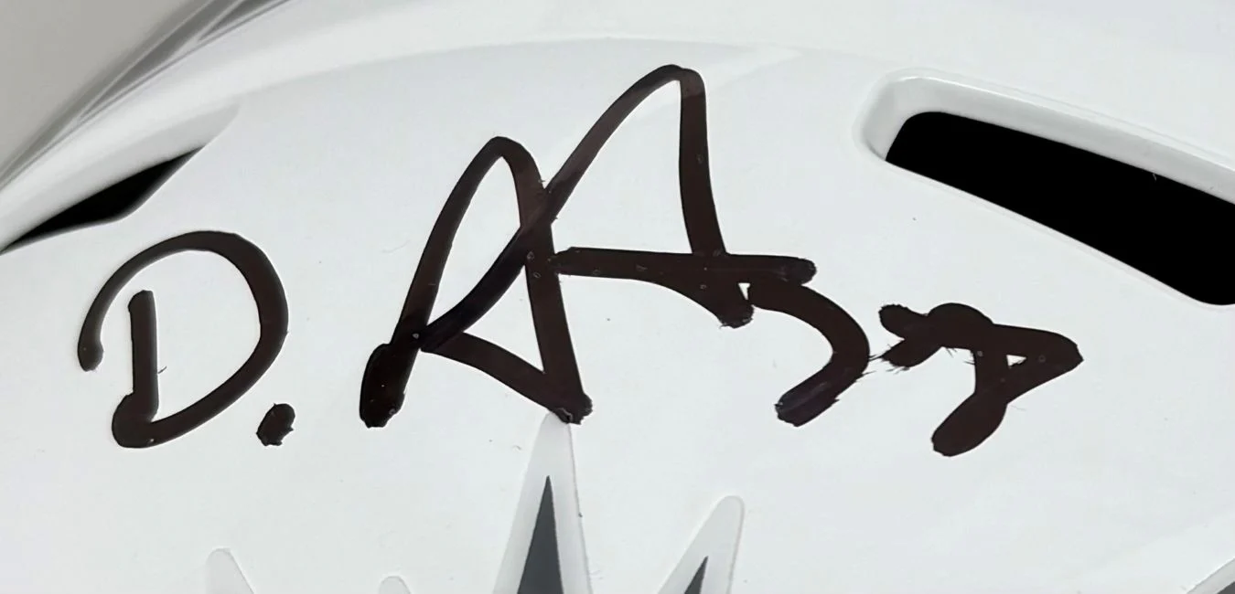 De'Von Achane Signed Dolphins FS Salute To Service Replica Speed Helmet BAS - Image 2