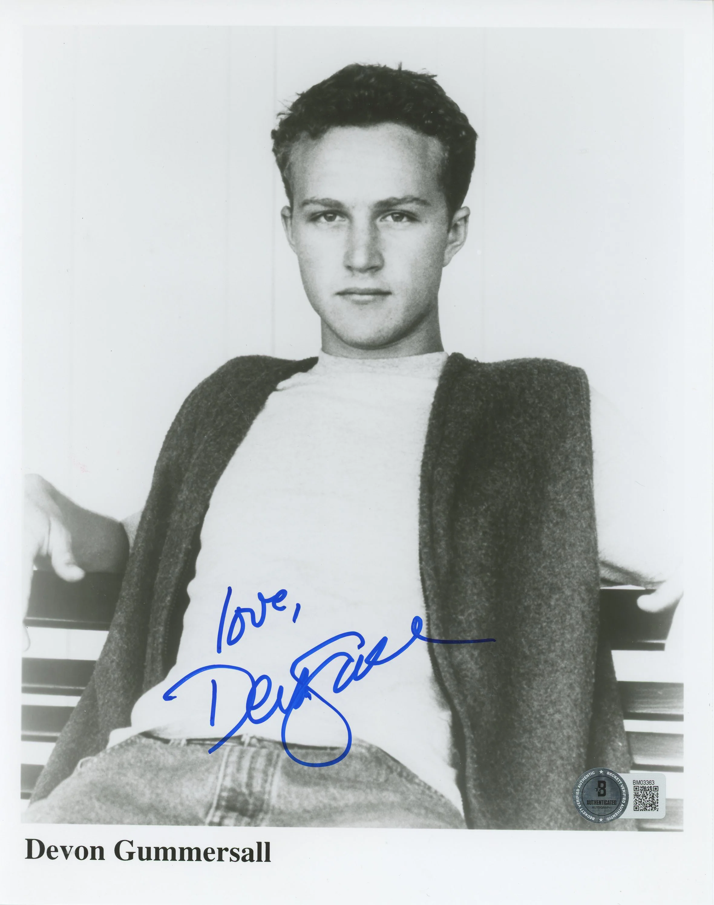 Devon Gummersall Nashville "Love" Signed 8x10 Black & White Photo BAS #BM03363 - Image 2