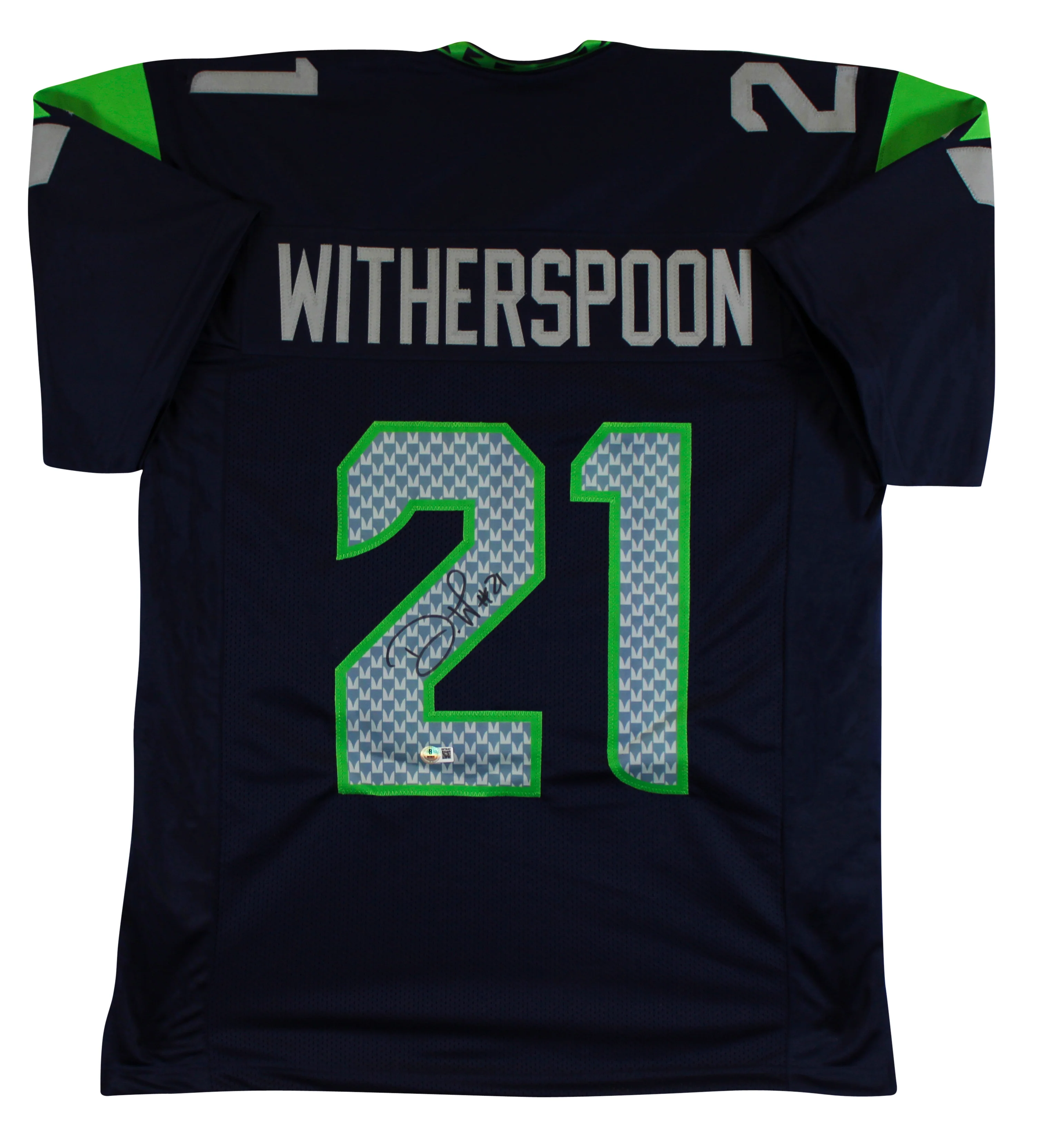 Devon Witherspoon Authentic Signed Navy Pro Style Jersey BAS Witnessed - Image 2