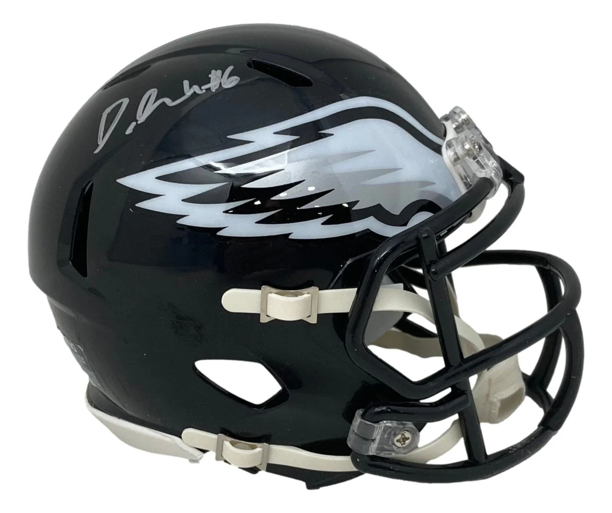 Devonta Smith Signed Philadelphia Eagles Alternate Mini Speed Helmet Fanatics - Image 5