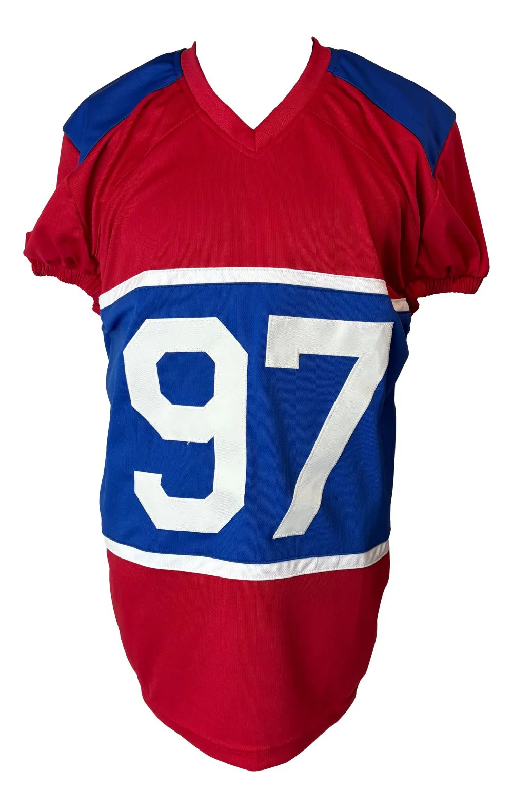 Dexter Lawrence New York Signed Throwback Red Pro-Cut Football Jersey BAS - Image 3