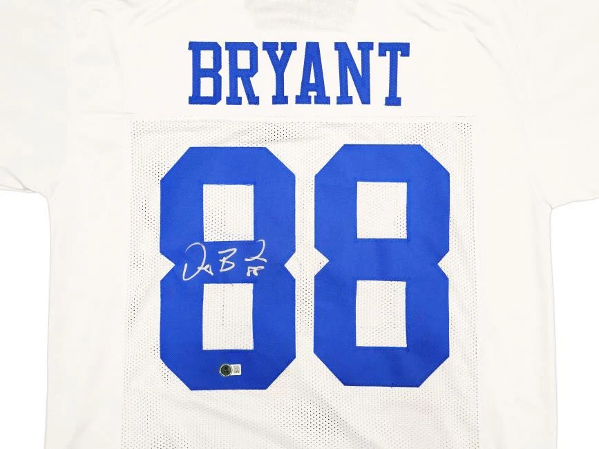 Dez Bryant Dallas Signed White Football Jersey BAS ITP - Image 2