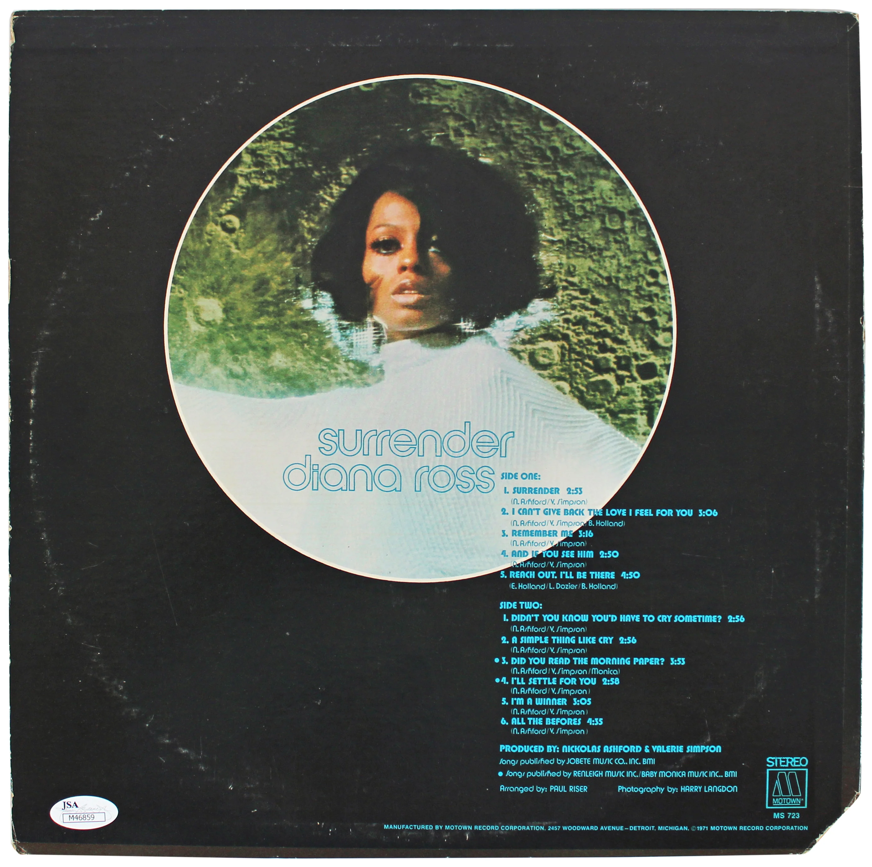 Diana Ross Authentic Signed Surrender Album Cover W/ Vinyl JSA #M46859 - Image 5