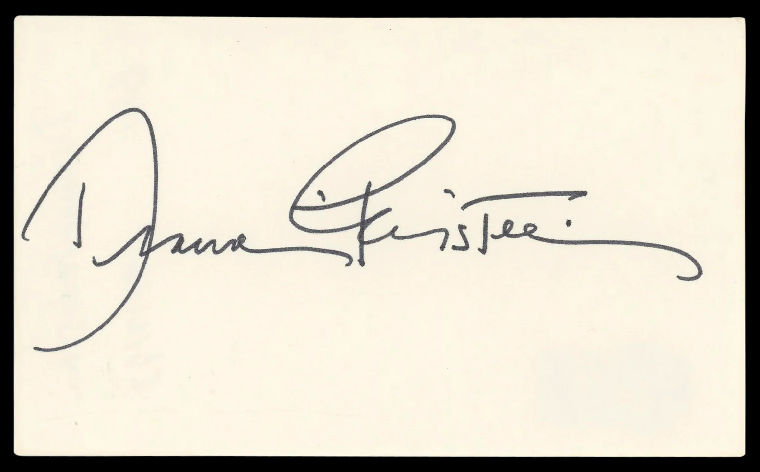 Dianne Feinstein Authentic Signed 3x5 Index Card Autographed BAS #BM56947 - Image 2