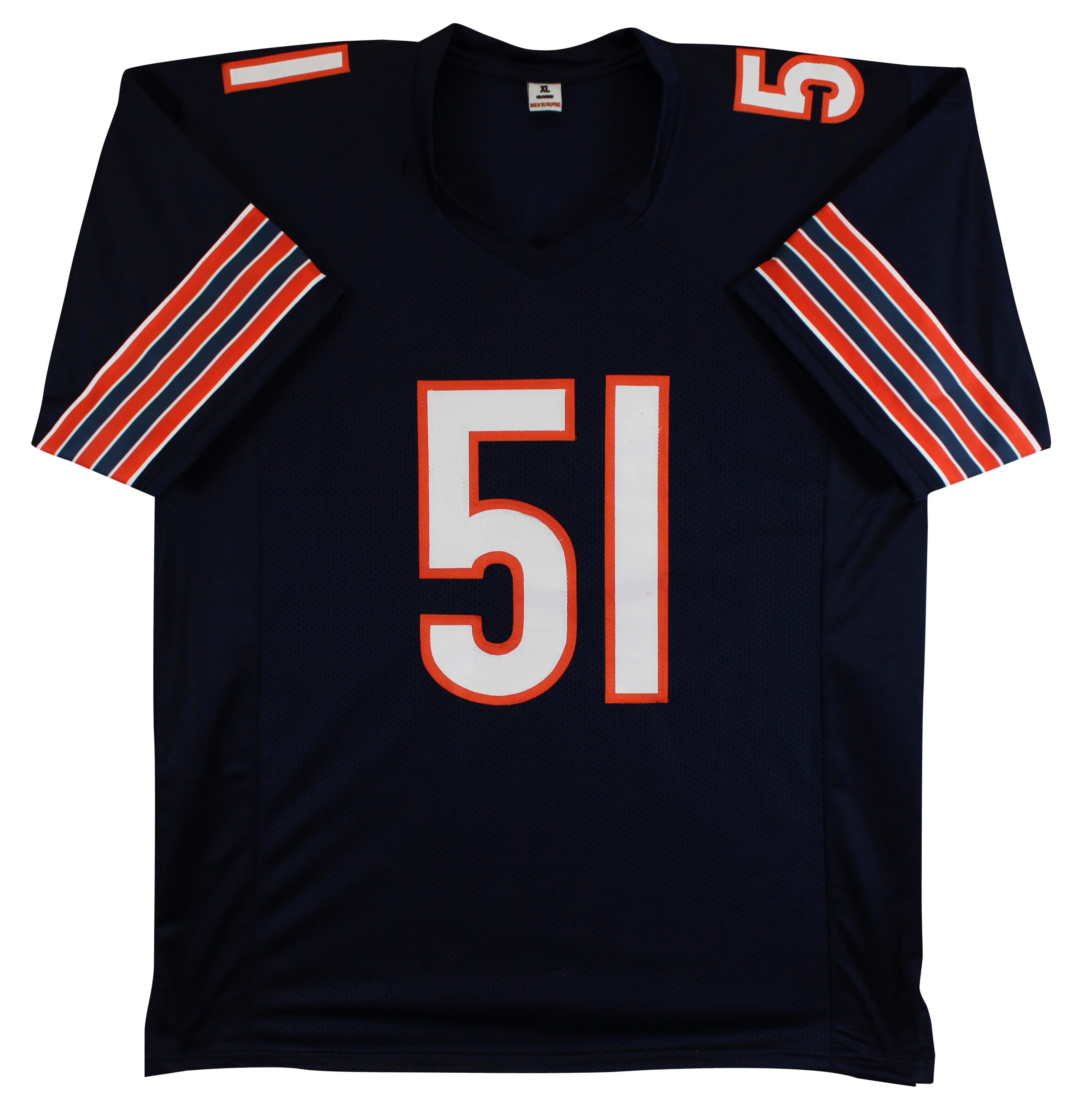 Dick Butkus "HOF 79" Authentic Signed Navy Blue Pro Style Jersey Autographed BAS - Image 4