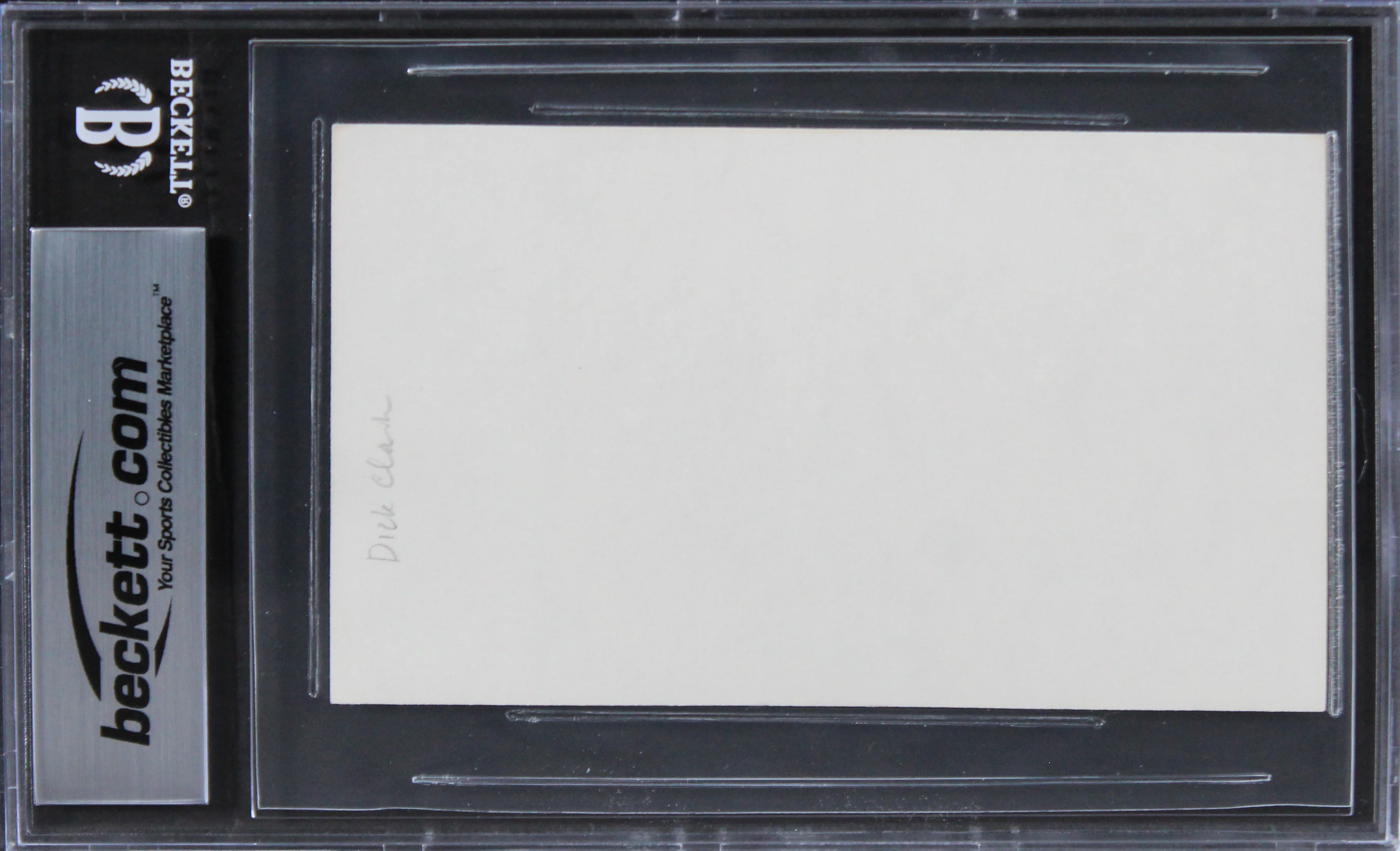Dick Clark American Bandstand "Best Wishes" Signed 3x5 Index Card BAS Slabbed - Image 3