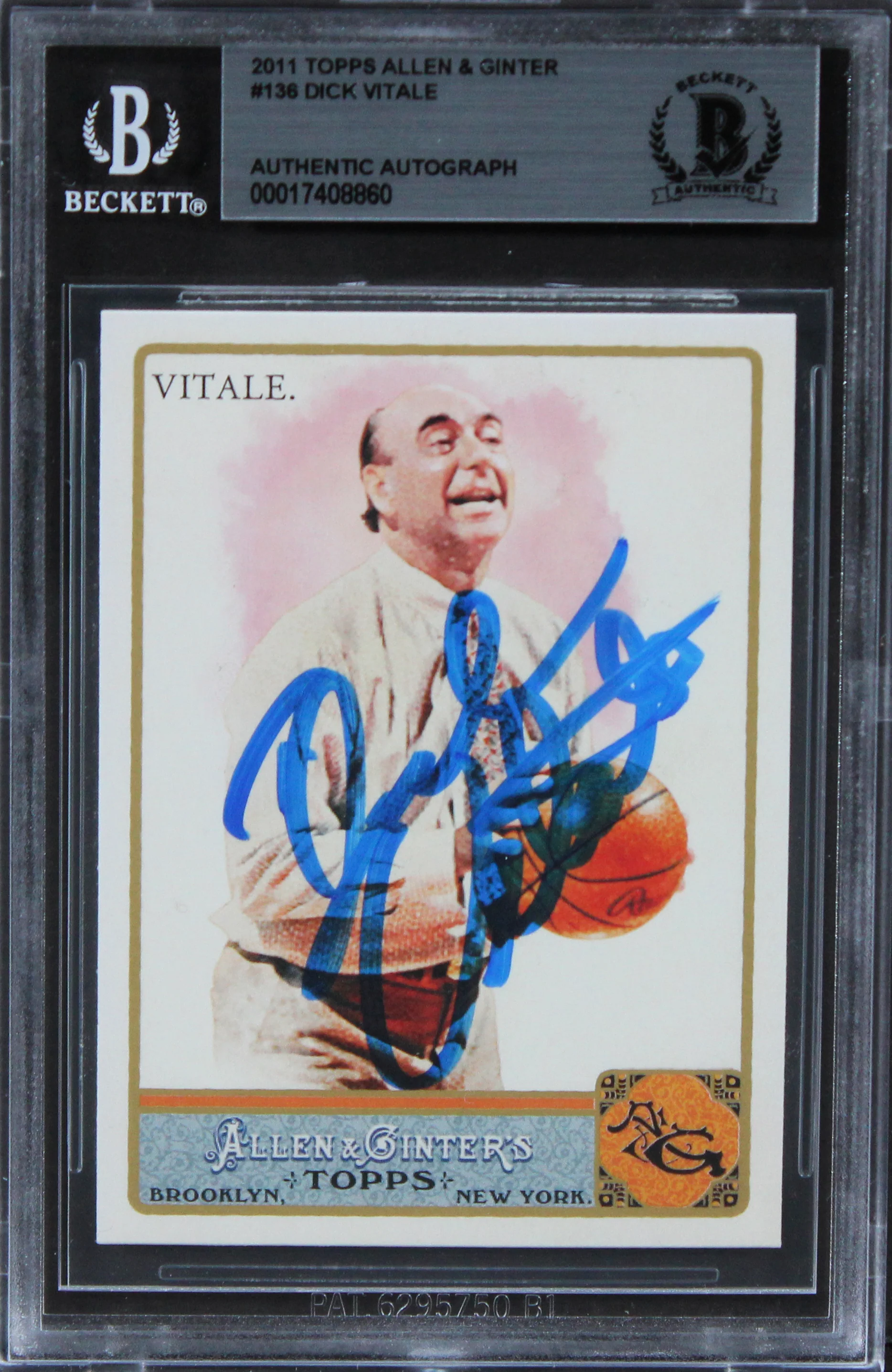 Dick Vitale ESPN Authentic Signed 2011 Topps #136 Card Autographed BAS Slabbed - Image 2