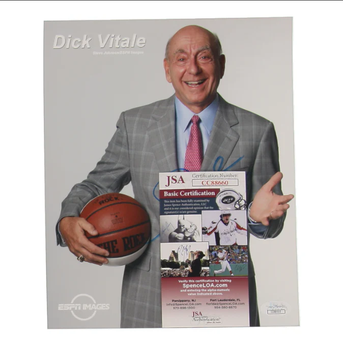 Dick Vitale Signed 8x10 Photo Inscribed "HOF 08" - JSA - Image 2
