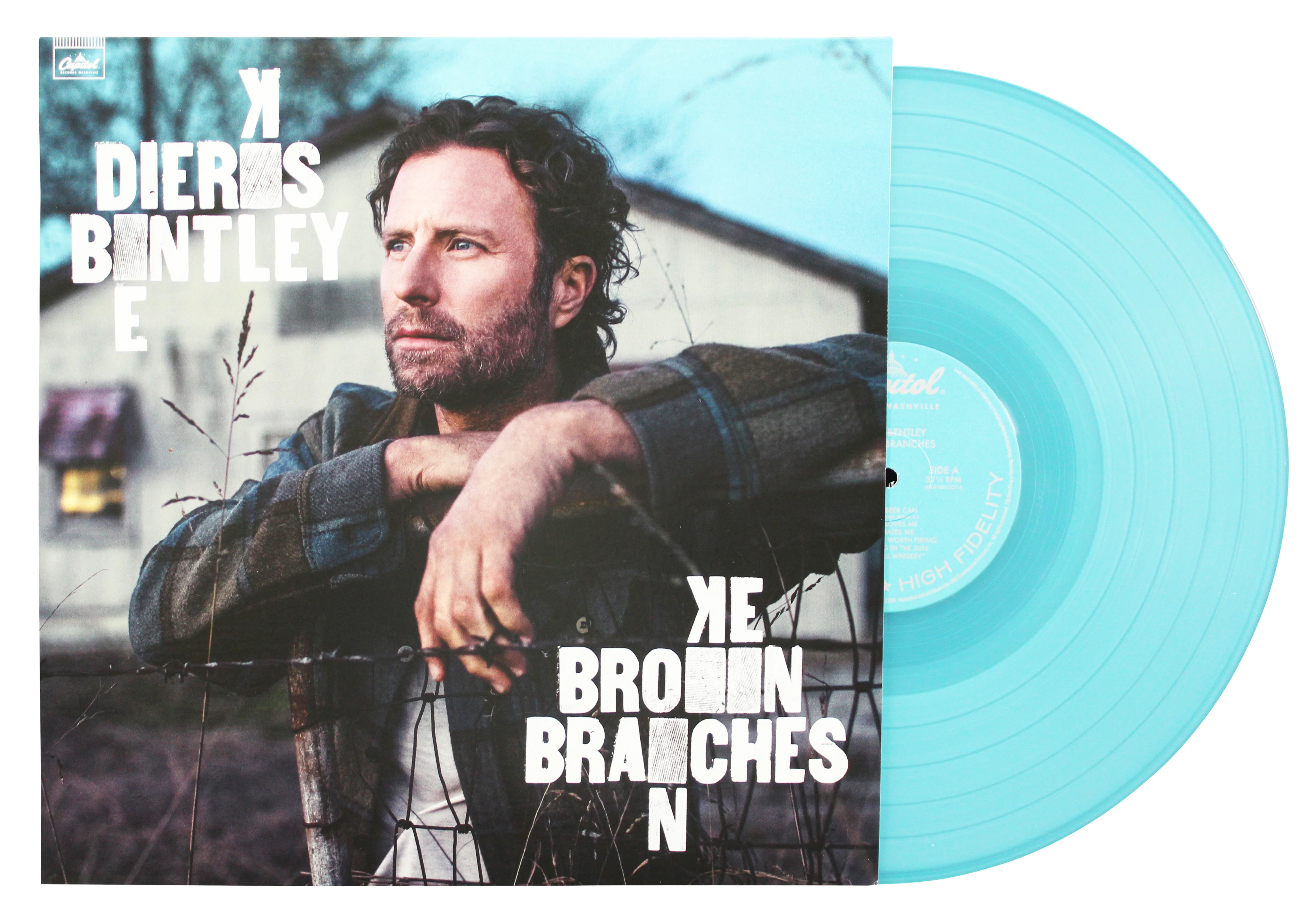 Dierks Bentley Authentic Signed Broken Branches Album Flat w/ Album & Vinyl BAS - Image 3