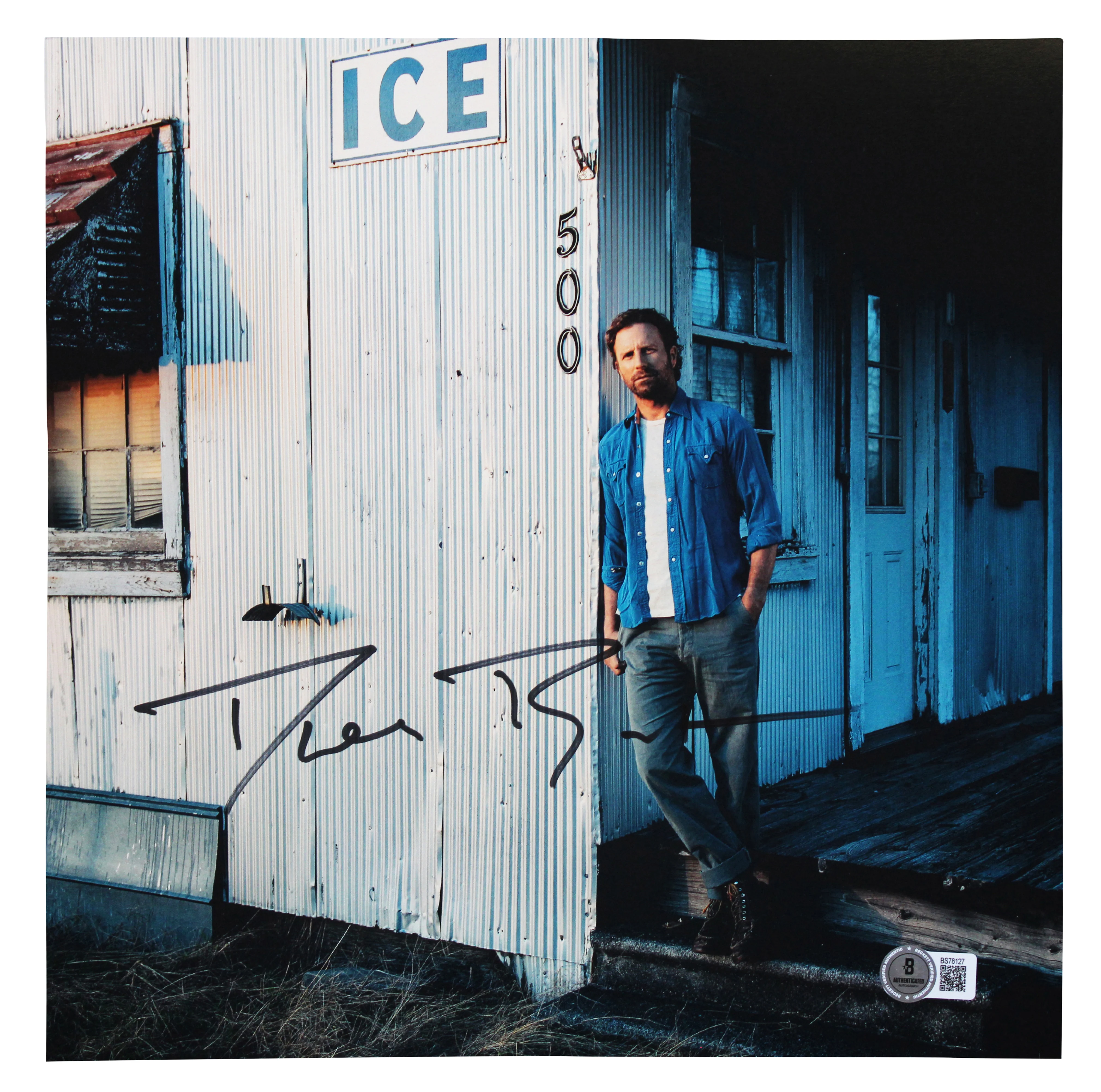 Dierks Bentley Authentic Signed Broken Branches Album Flat w/ Album & Vinyl BAS - Image 4