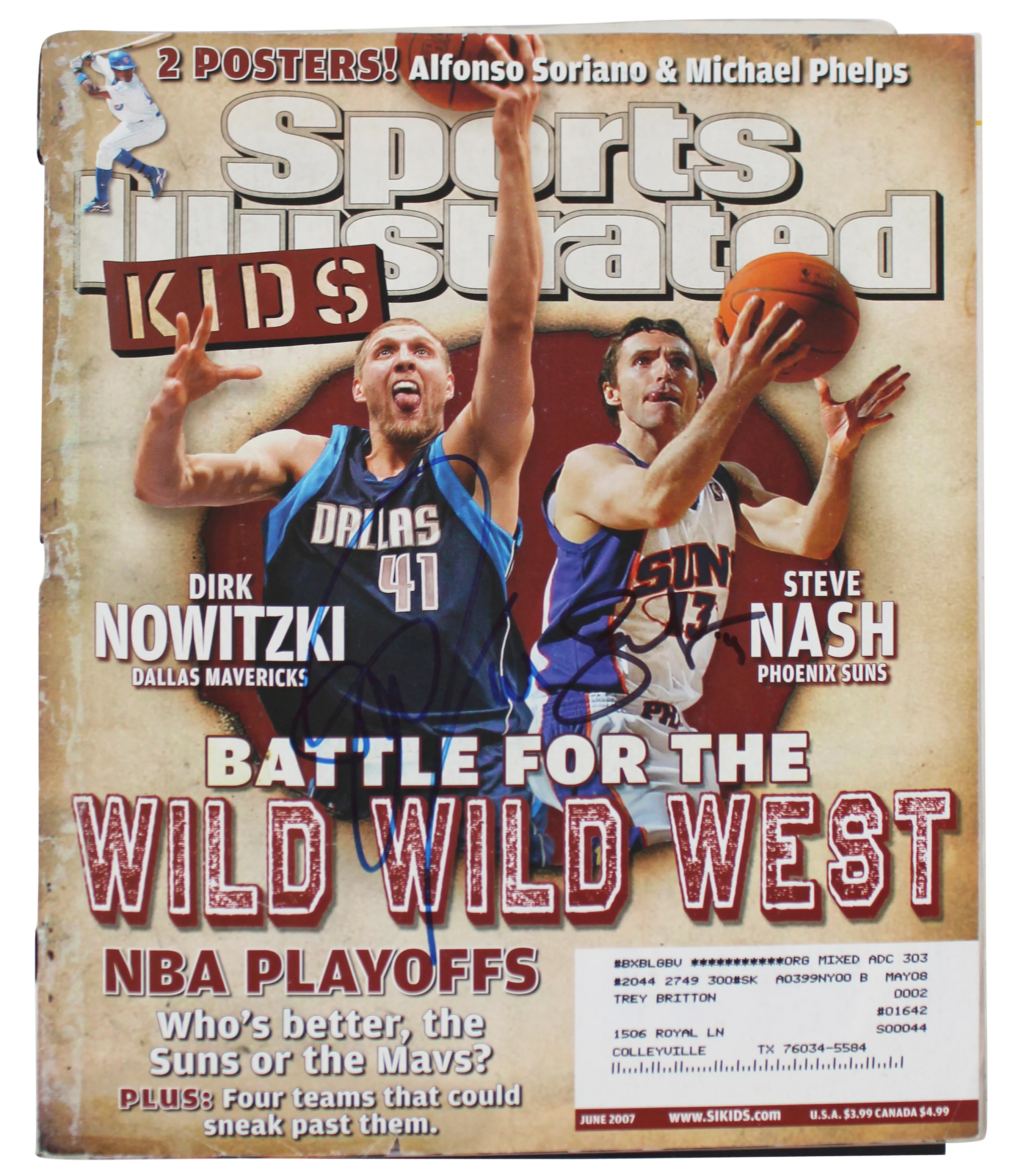 Dirk Nowitzki & Steve Nash Signed Sports Illustrated Magazine BAS #AE13001 - Image 2