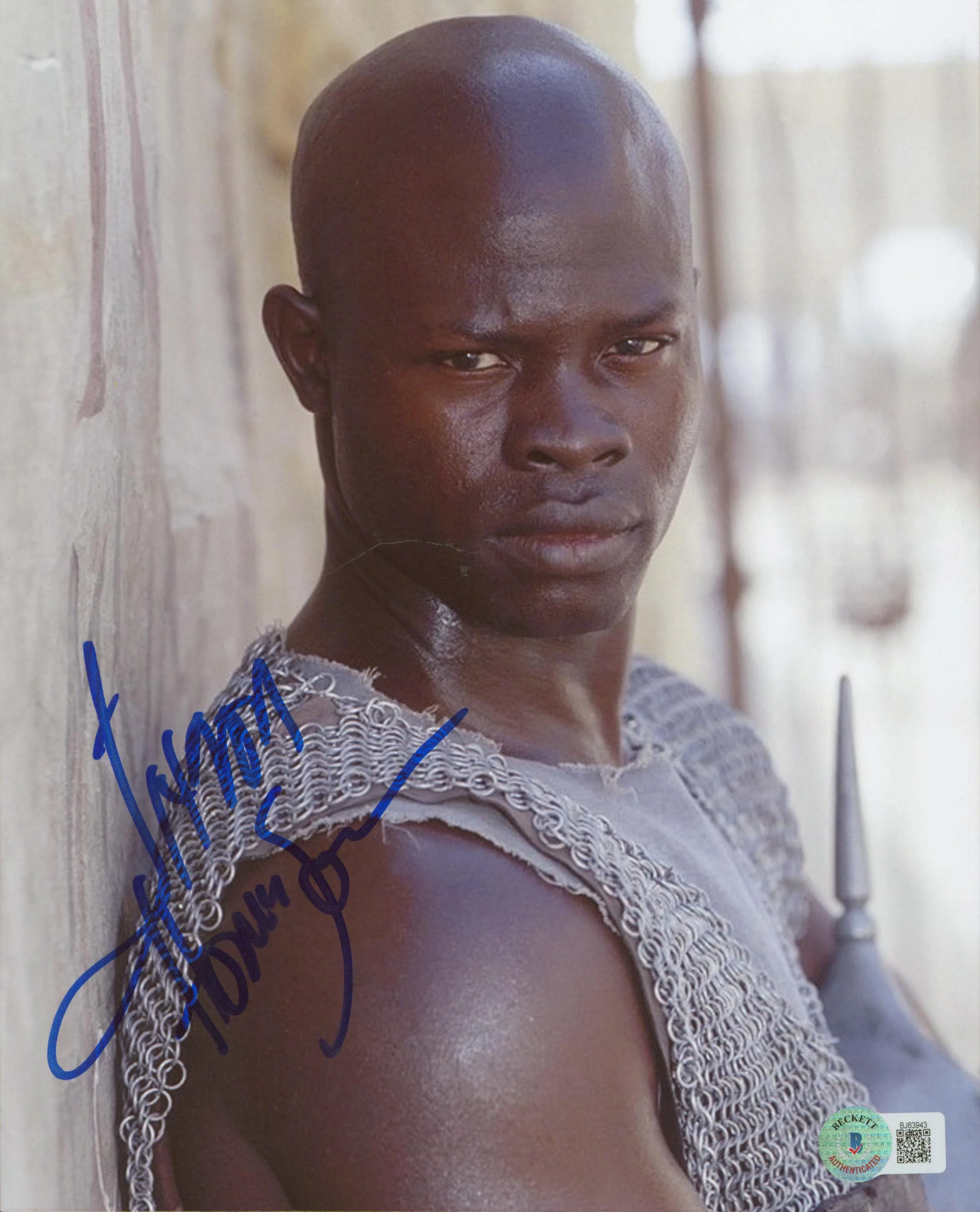 Djimon Hounsou Gladiator Authentic Signed 8x10 Photo Autographed BAS #BJ63943 - Image 2