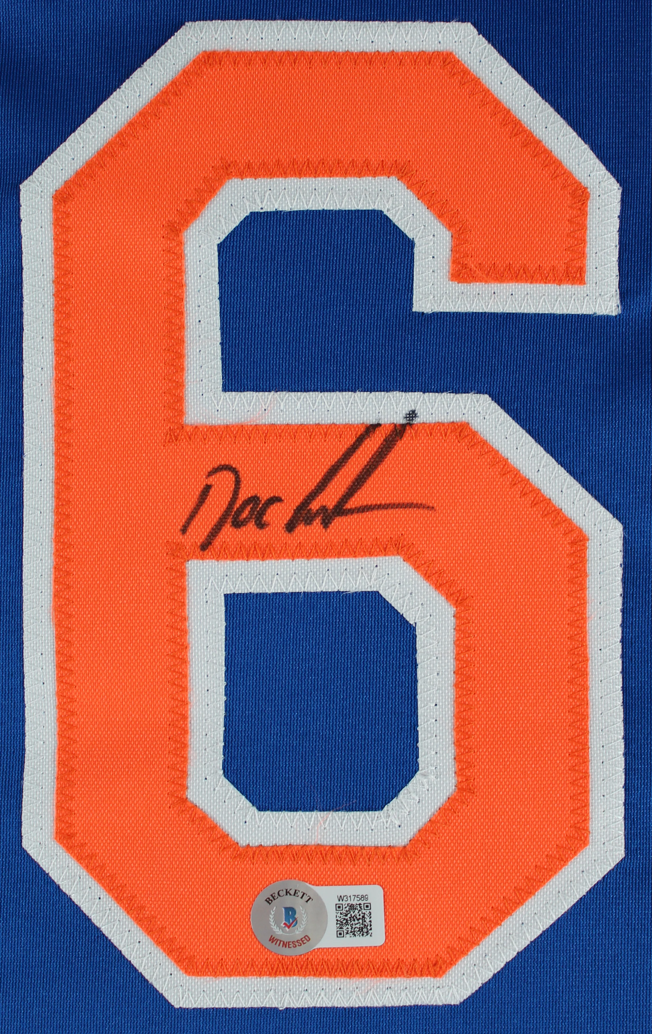 Doc Gooden Authentic Signed Blue Pro Style Jersey Autographed BAS Witnessed - Image 3