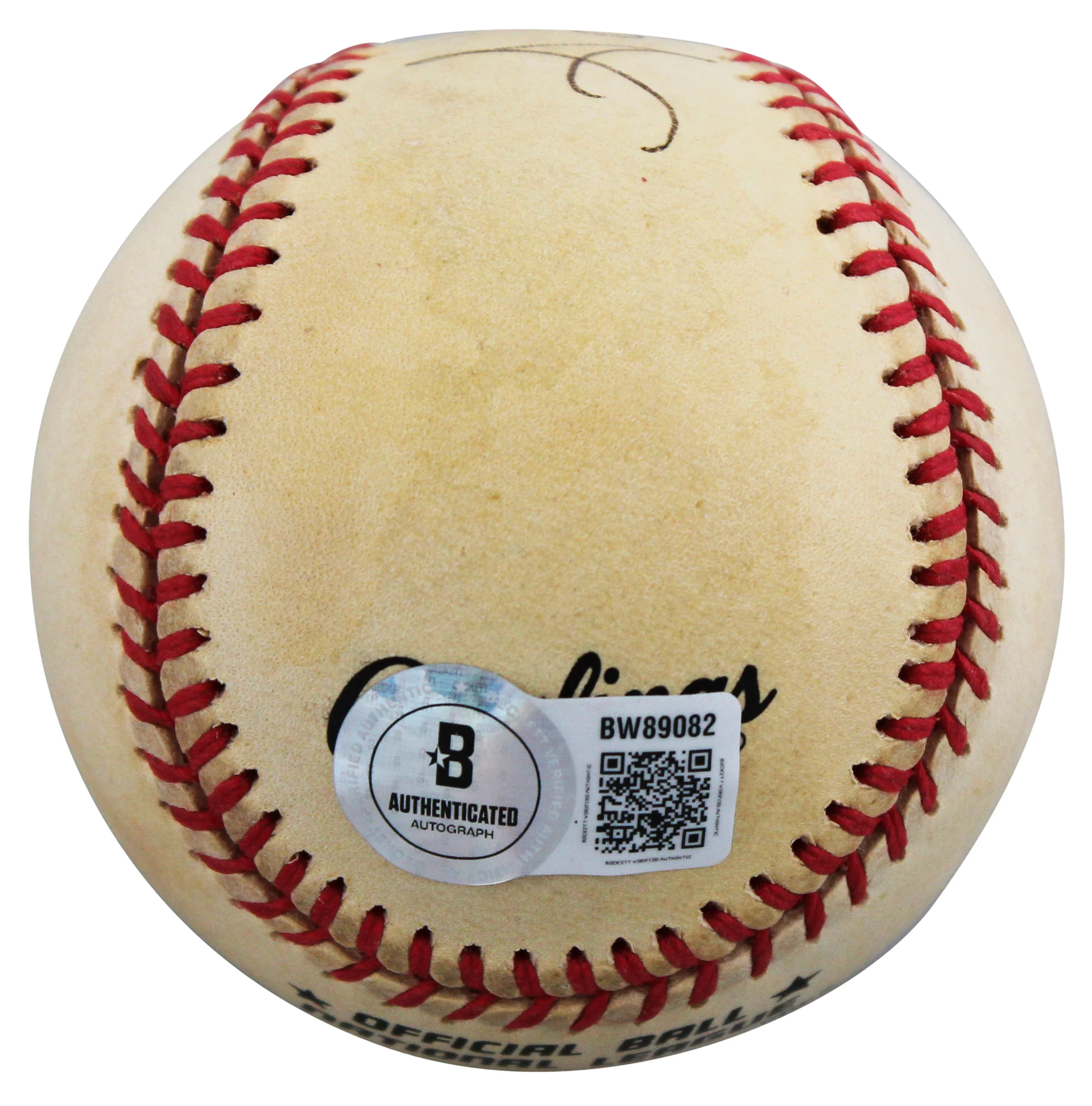 Dodgers Fernando Valenzuela Signed Leonard Coleman ONL Baseball BAS #BW89082 - Image 4