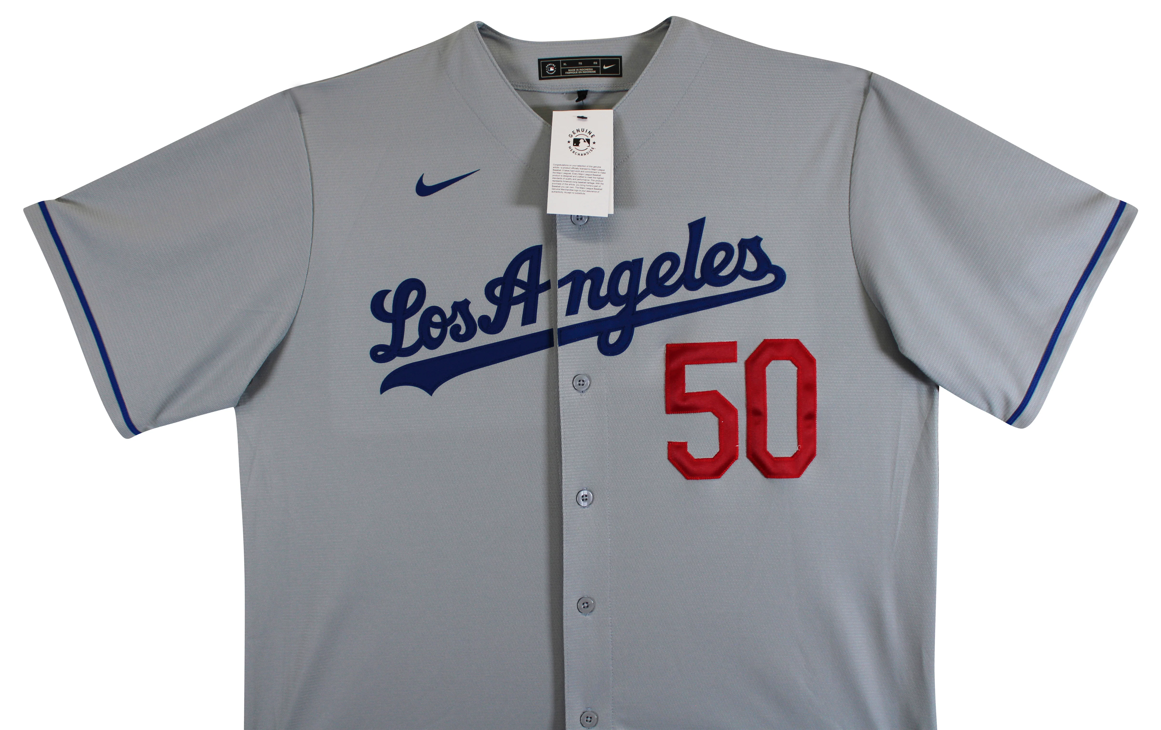 Dodgers Mookie Betts Authentic Signed Gray Nike Jersey Autographed BAS - Image 6
