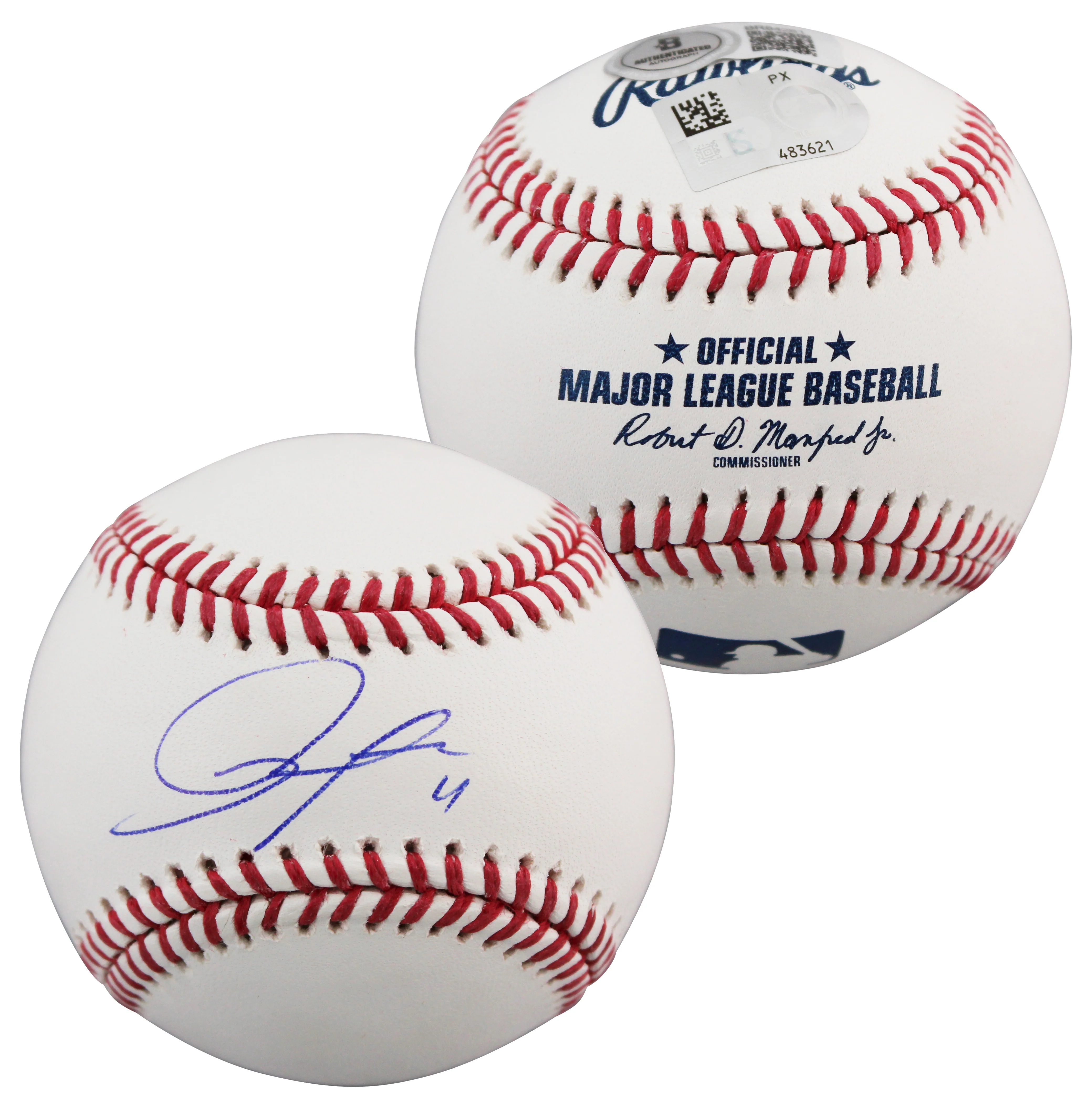 Dodgers Roki Sasaki Authentic Signed Robert Manfred Oml Baseball MLB & BAS - Image 2