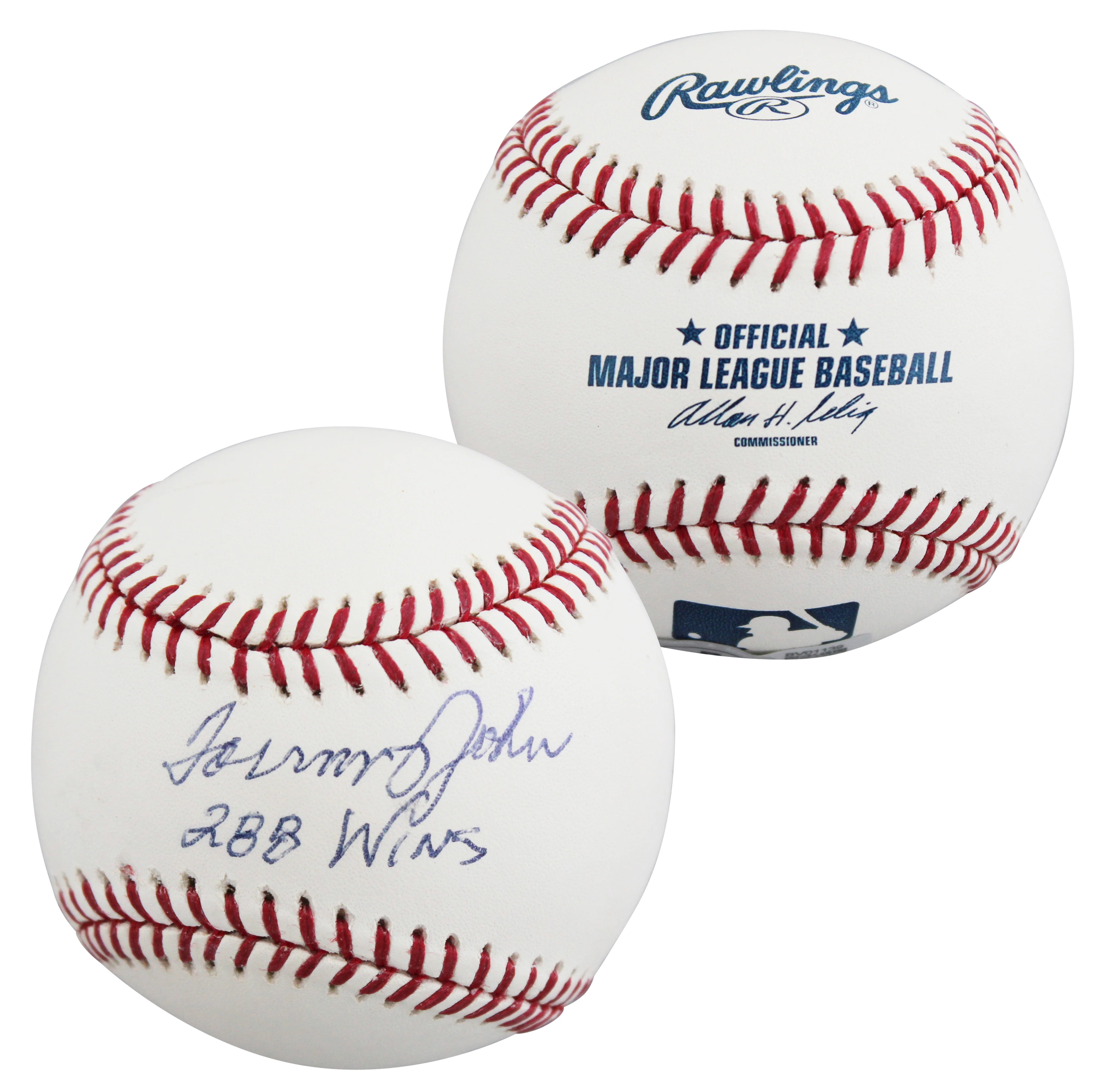 Dodgers Tommy John "288 Wins" Authentic Signed OML Baseball BAS #BV01139 - Image 2
