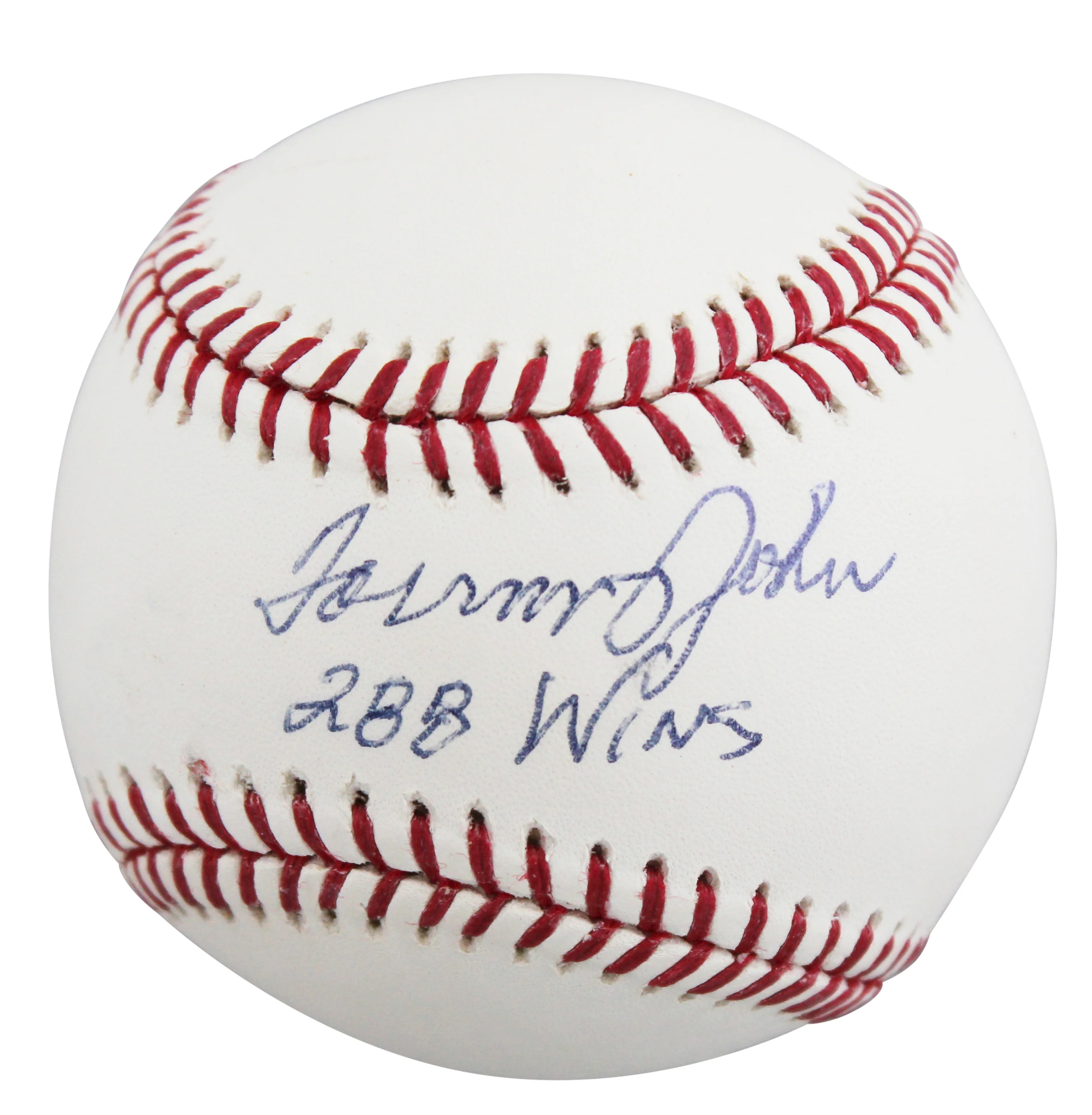 Dodgers Tommy John "288 Wins" Authentic Signed OML Baseball BAS #BV01139 - Image 3