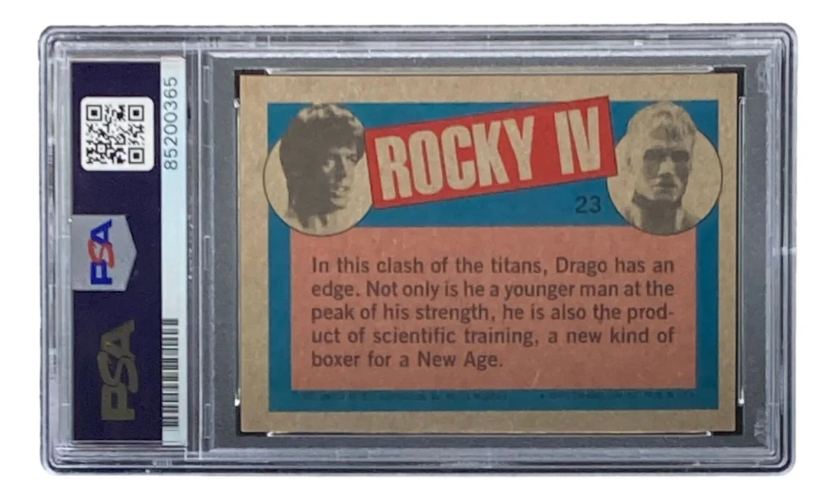 Dolph Lundgren Signed 1985 Topps #23 Rocky IV Ivan Drago Trading Card PSA/DNA - Image 2