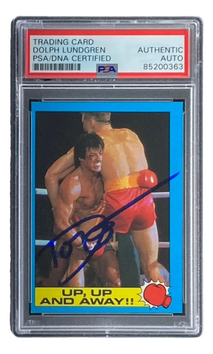 Dolph Lundgren Signed 1985 Topps #52 Rocky IV Ivan Drago Trading Card PSA/DNA