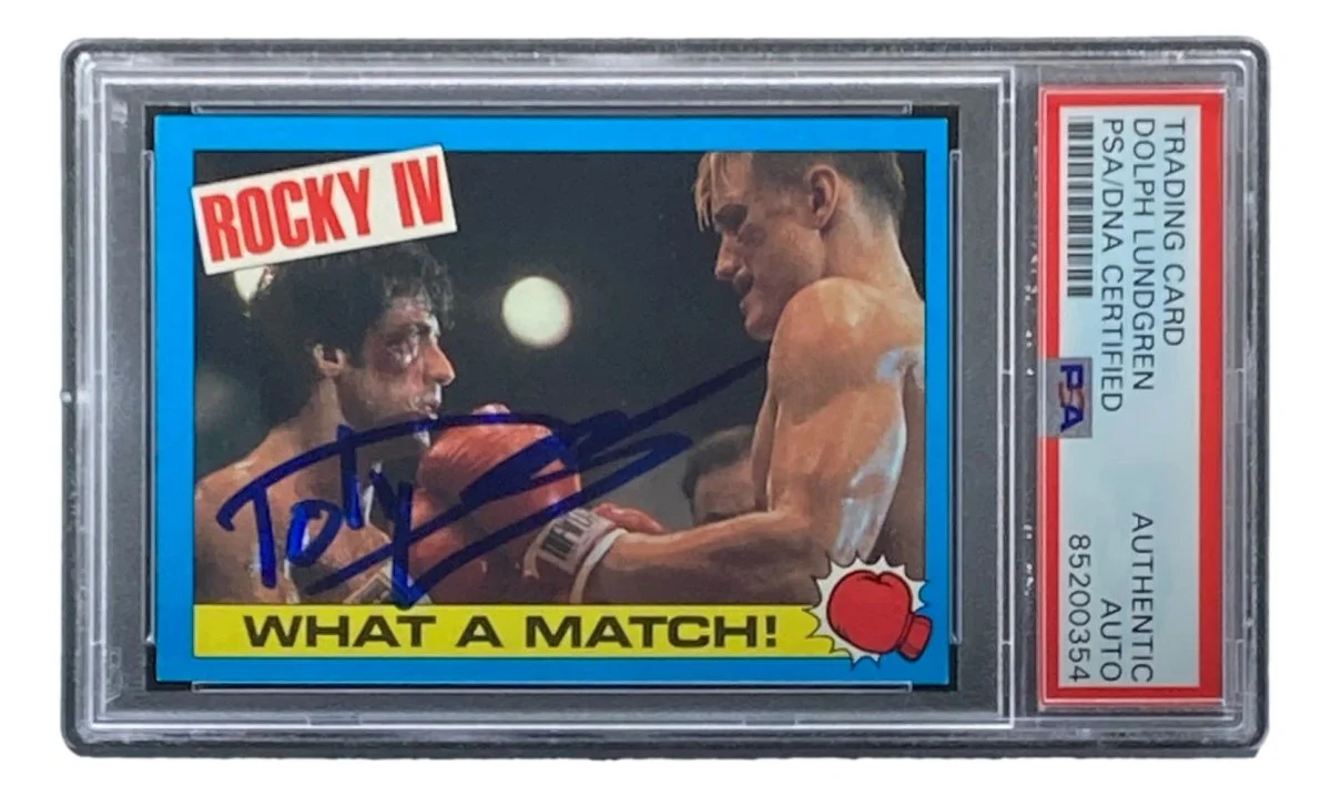 Dolph Lundgren Signed 1985 Topps #55 Rocky IV Ivan Drago Trading Card PSA/DNA