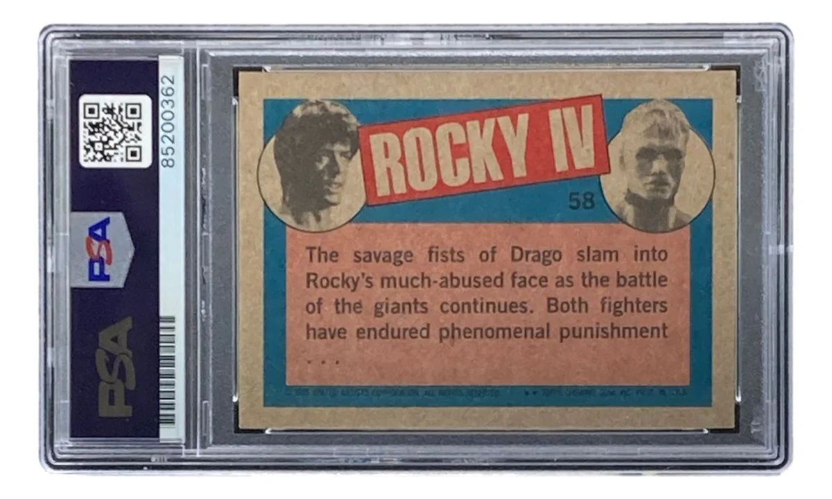 Dolph Lundgren Signed 1985 Topps #58 Rocky IV Ivan Drago Trading Card PSA/DNA - Image 2