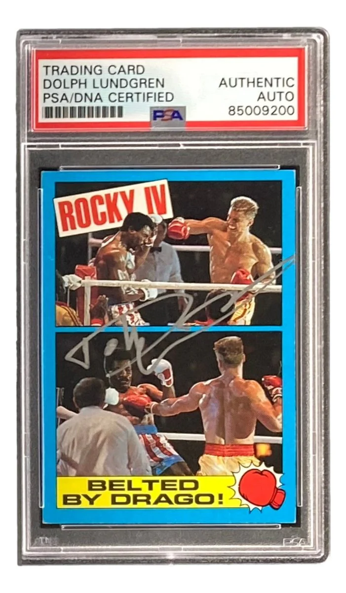 Dolph Lundgren Signed Ivan Drago 1985 Topps #21 Trading Card PSA/DNA - Image 4
