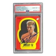 Dolph Lundgren Signed Ivan Drago 1985 Topps #8 Sticker Card PSA/DNA Gem MT 10 - Image 3