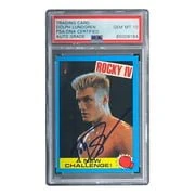 Dolph Lundgren Signed Ivan Drago 1985 Topps #9 Trading Card PSA/DNA Gem MT 10 - Image 3